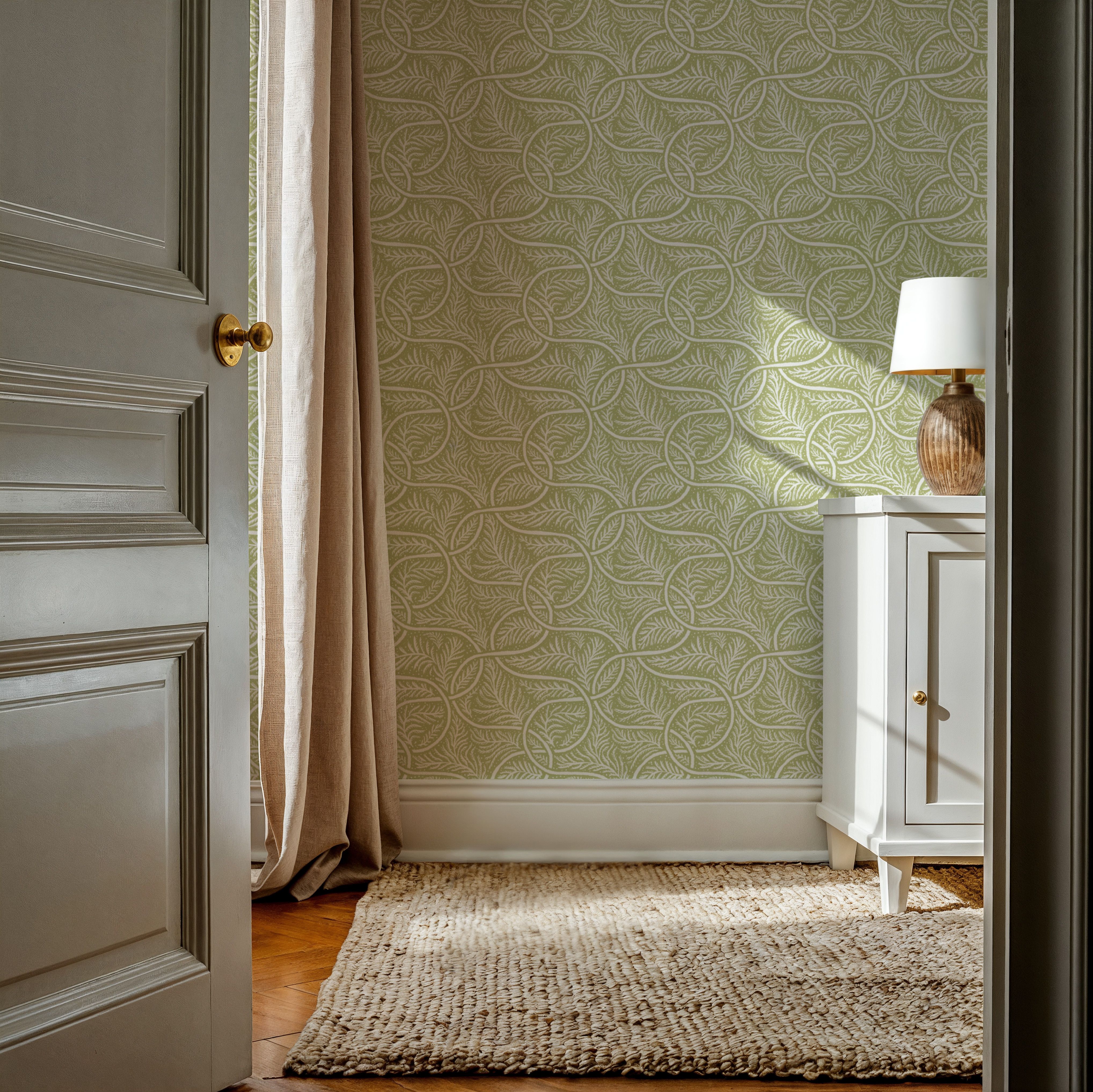 Fern Forest, Pistachio, Papier peint