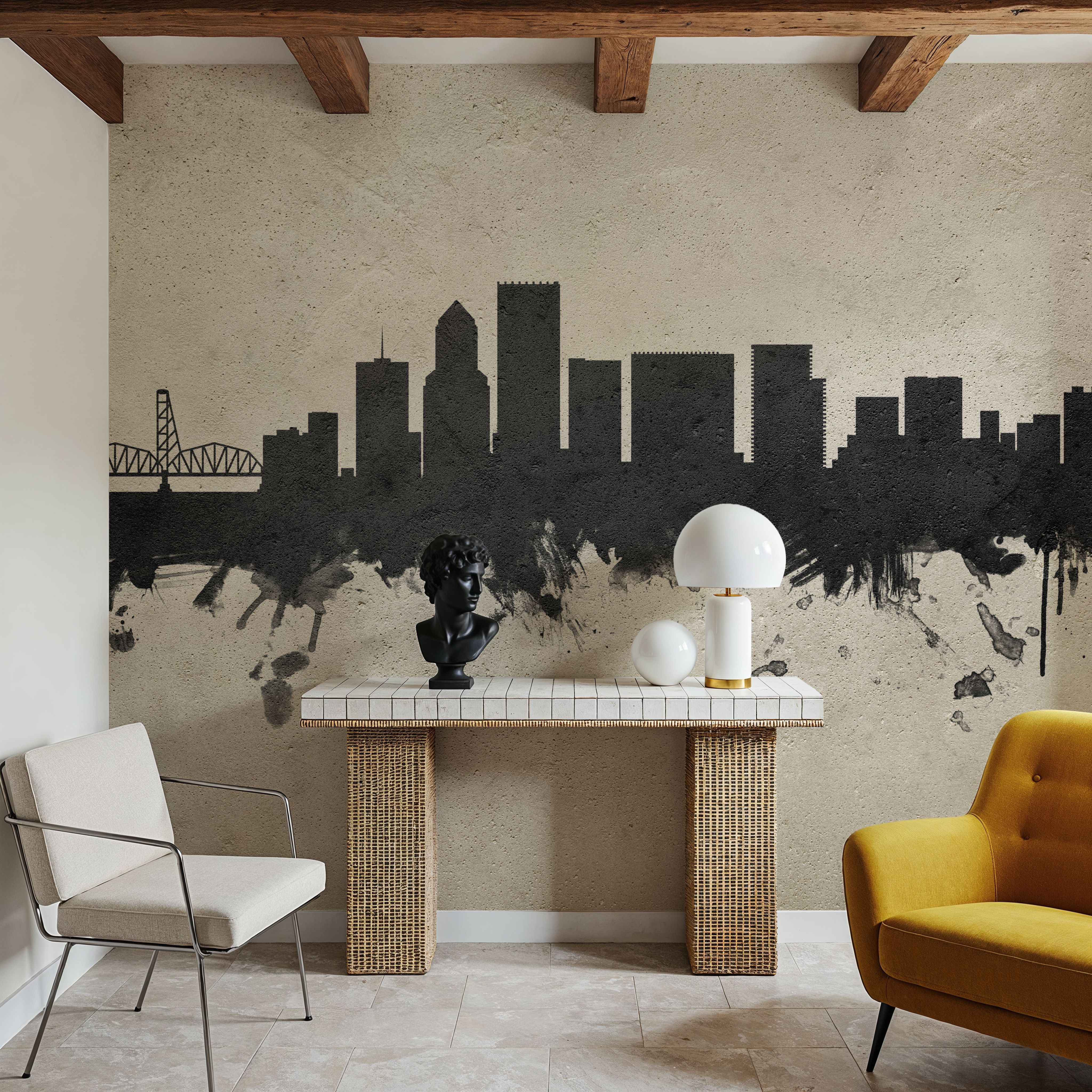 Portland Oregon Skyline Concrete