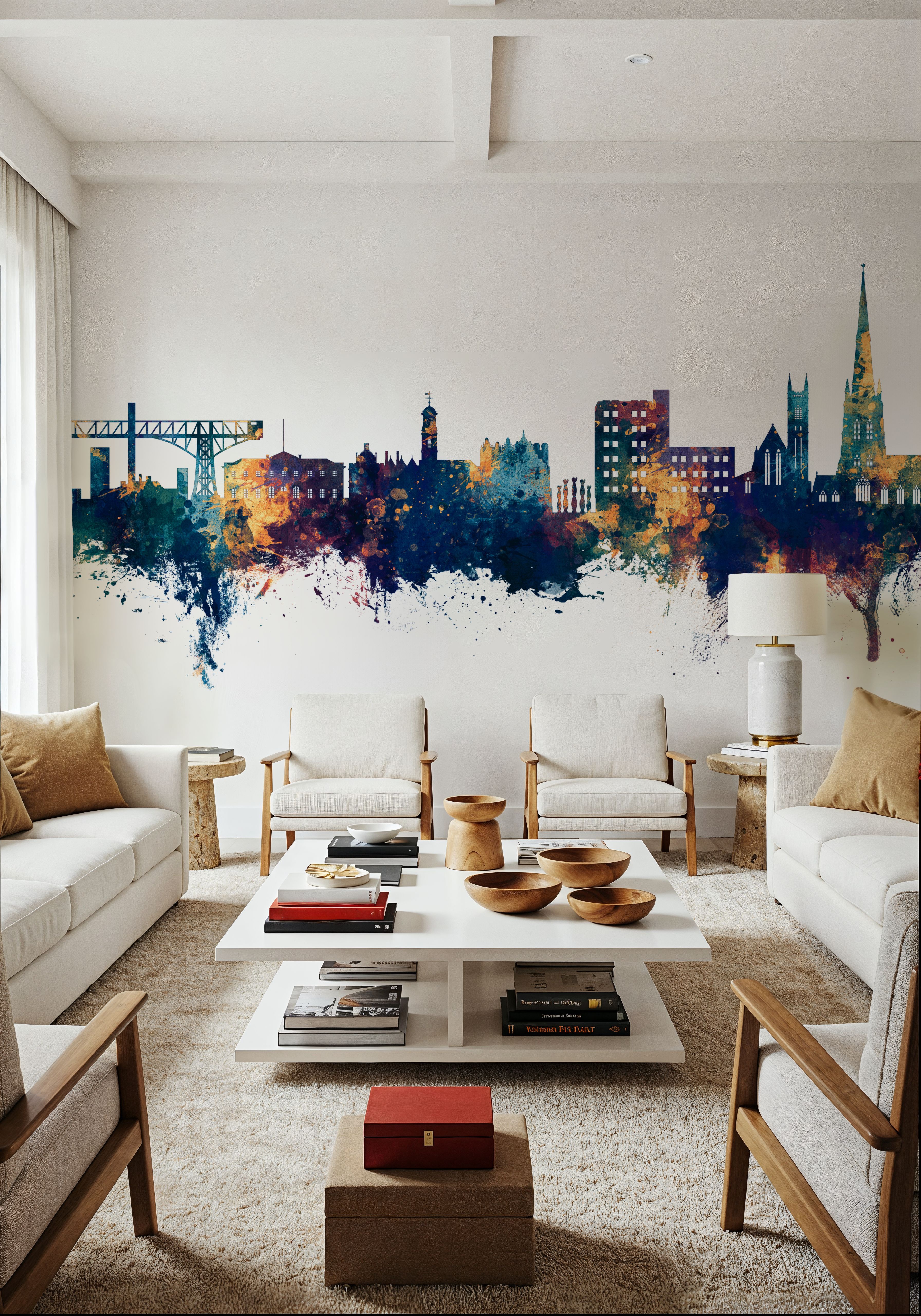 Warrington England Skyline Blue & Bronze