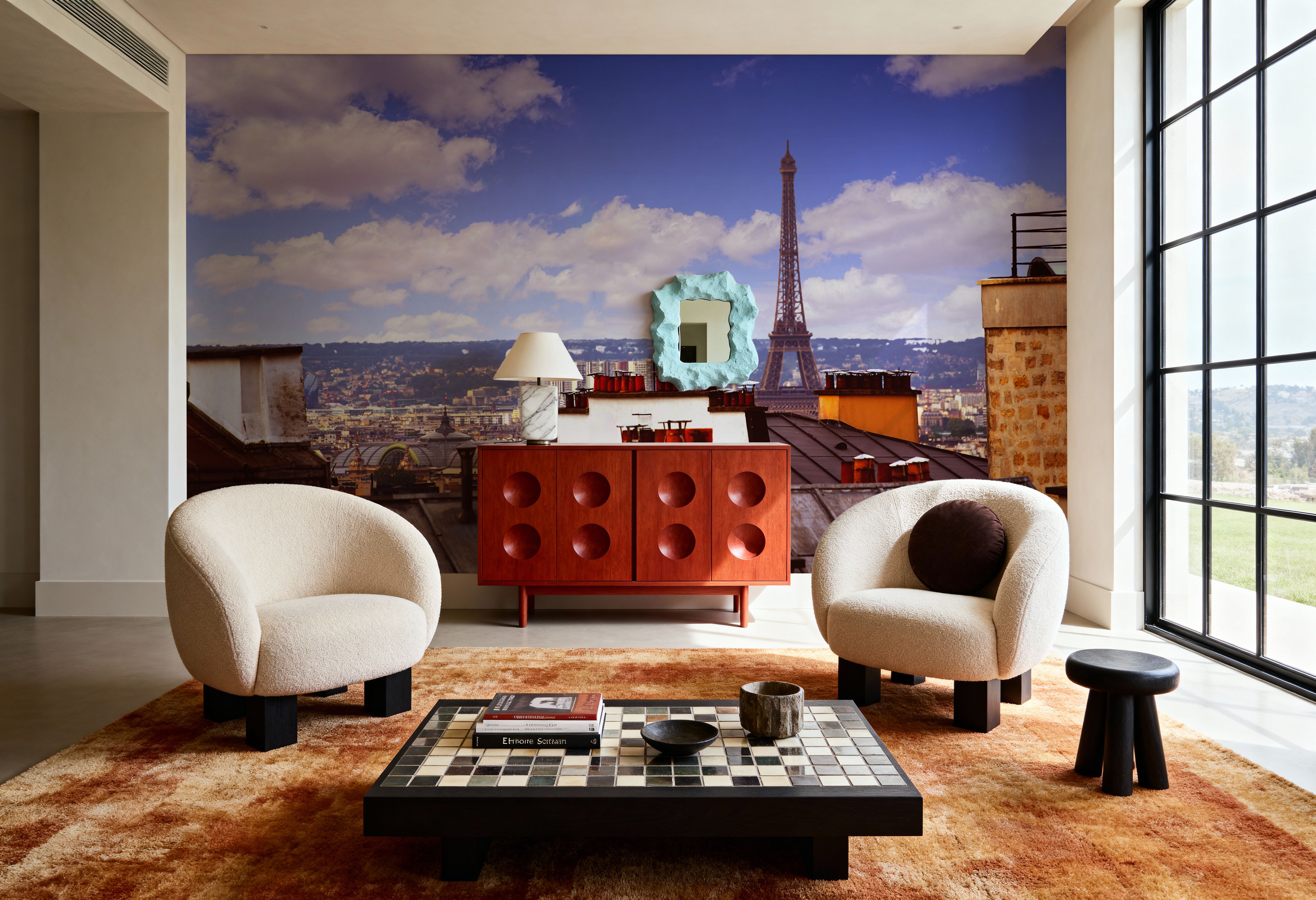 Parisian Rooftop Vista, Tapeten