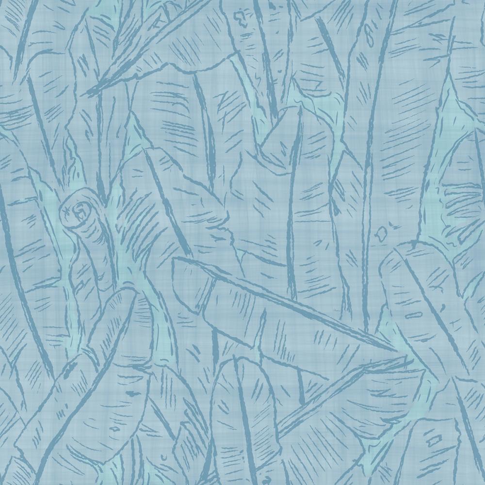 Banana Leaf Camo, French Blue