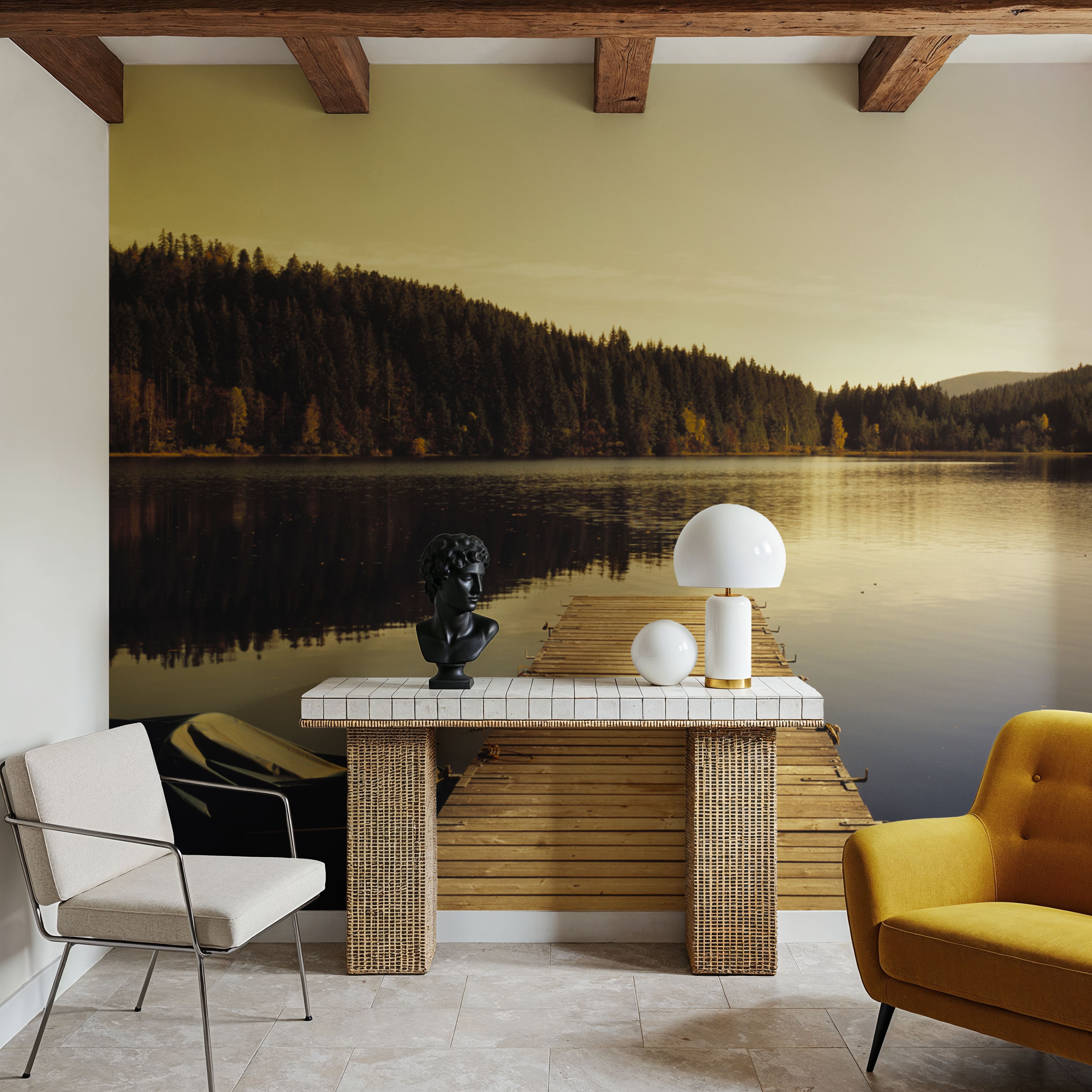 Autumn Harbor Reflection