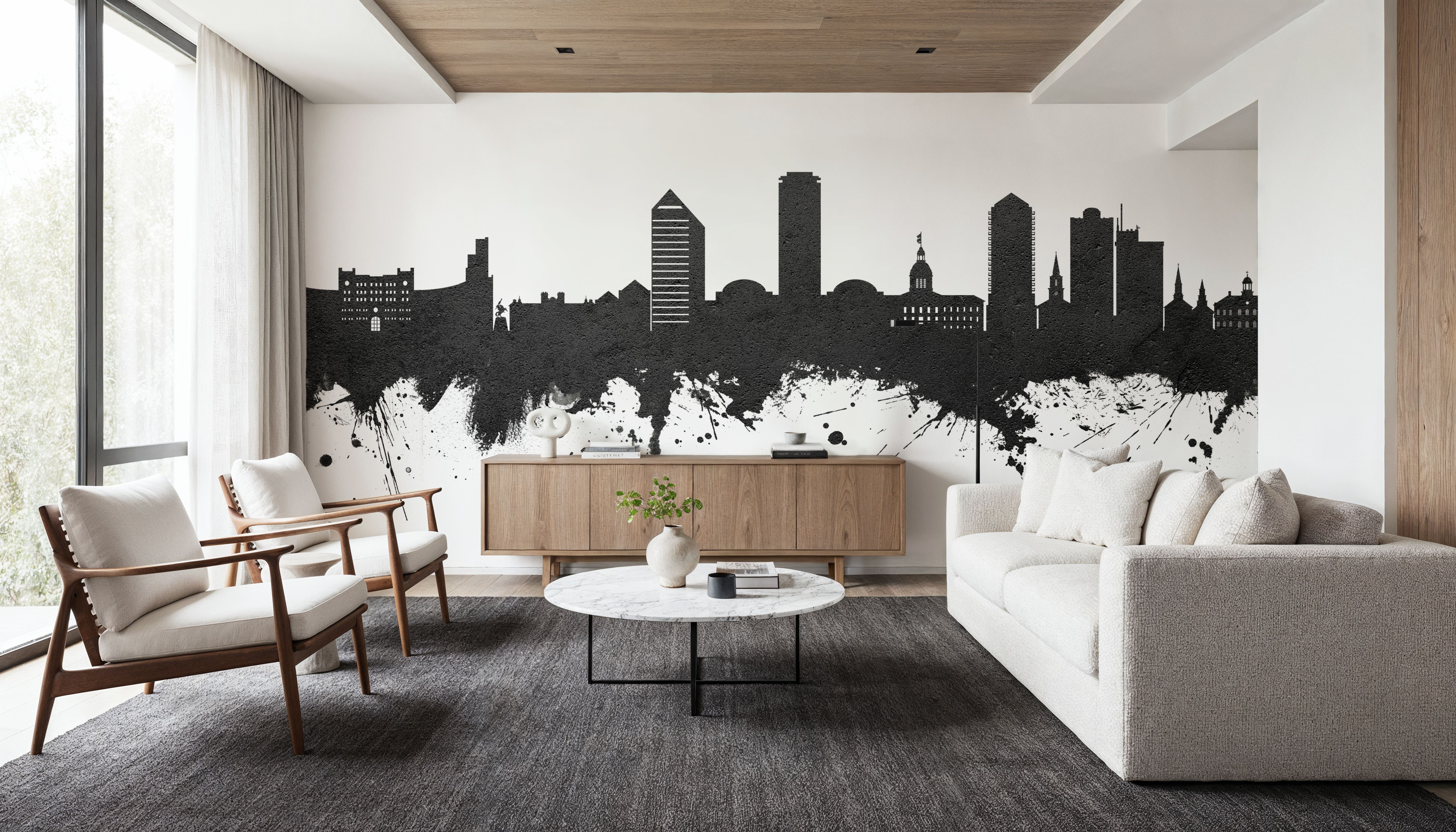 Tallahassee Florida Skyline Black & White