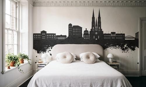 Uppsala Skyline Black & White