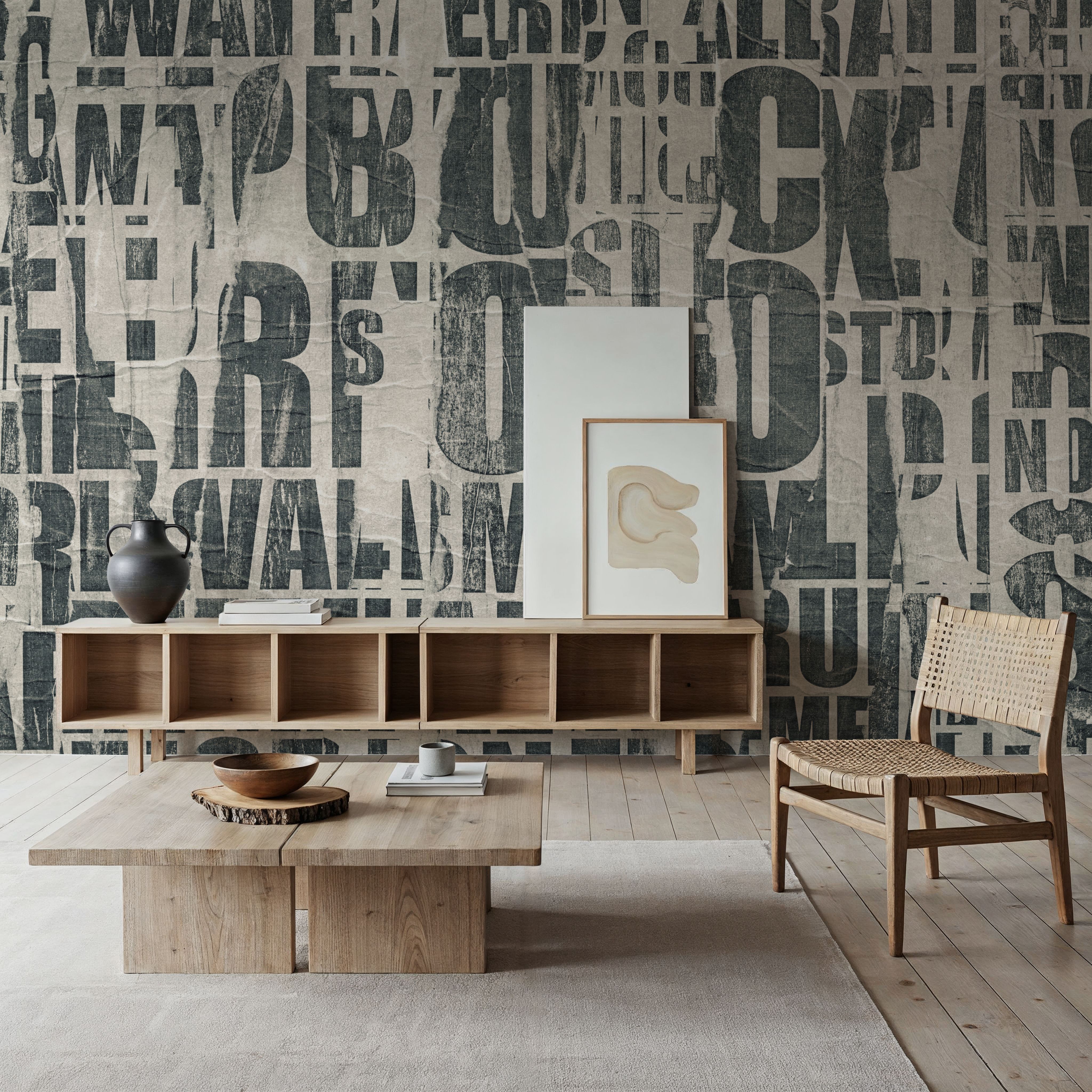 Letterpress Vintage Newspaper Collage