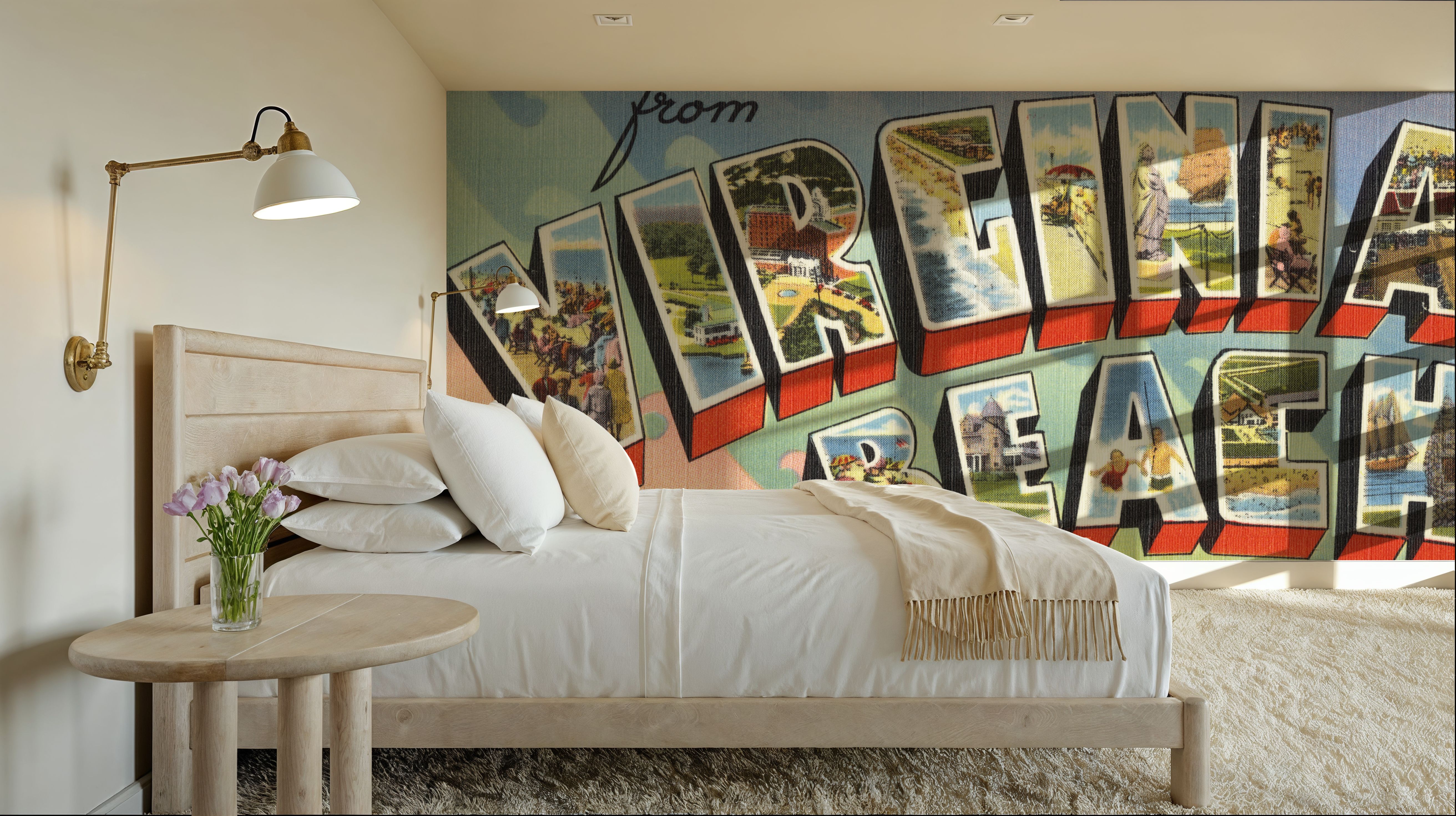 Greetings from Virginia Beach - Screenprint Postcard