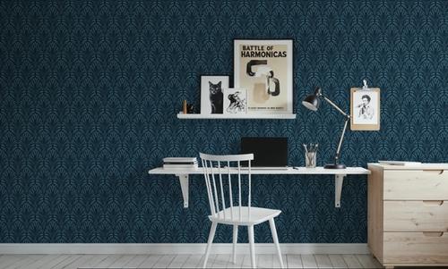 Brushstroke Fan Scallop, French Blue