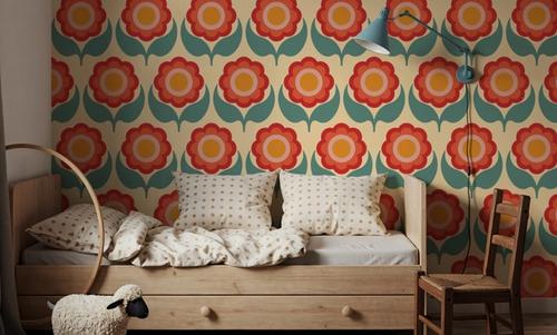 70's Fun Flowers, Bright