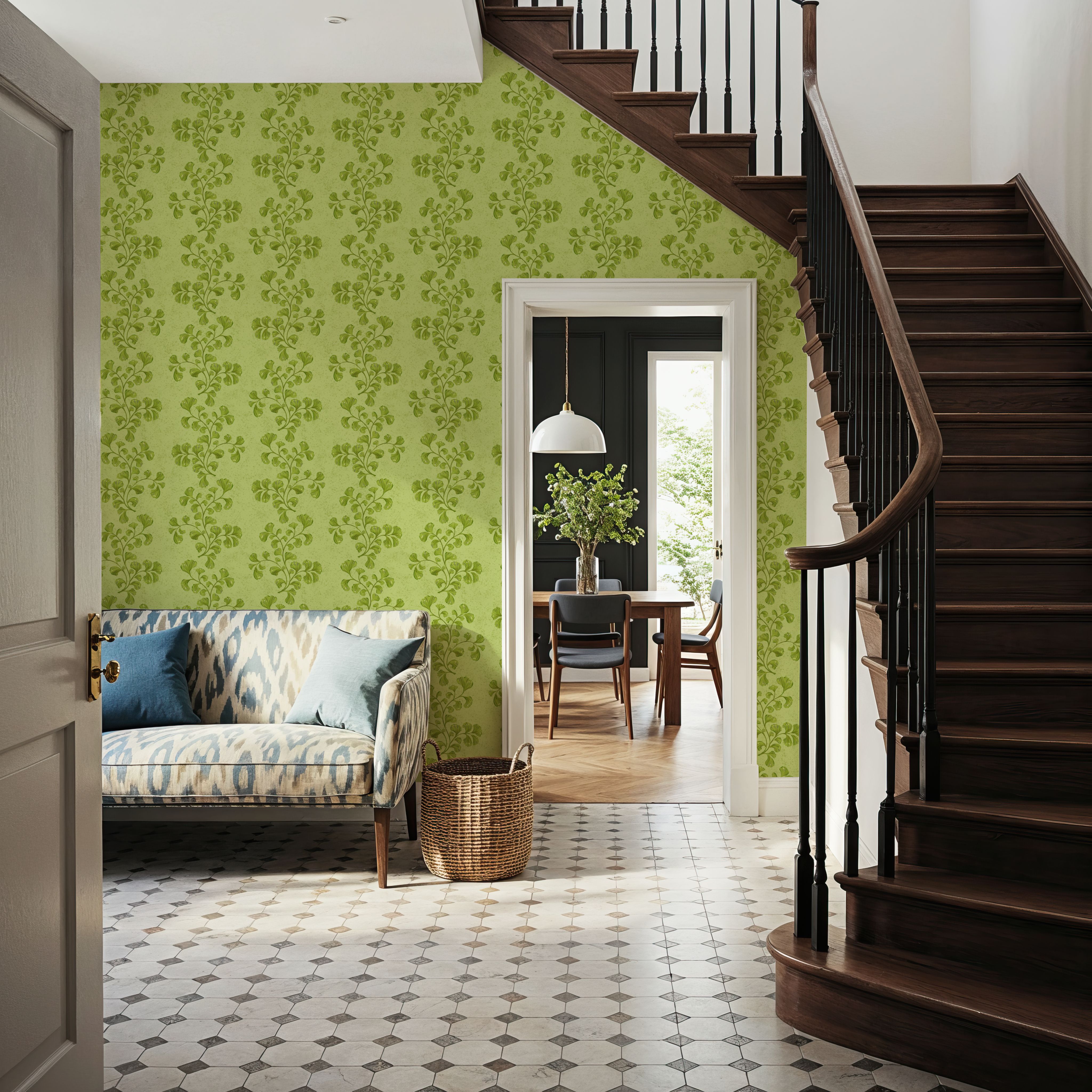 Fern Stripes, Lime Green