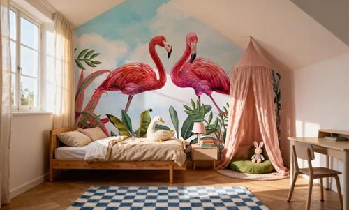 Shy Flamingos Sky