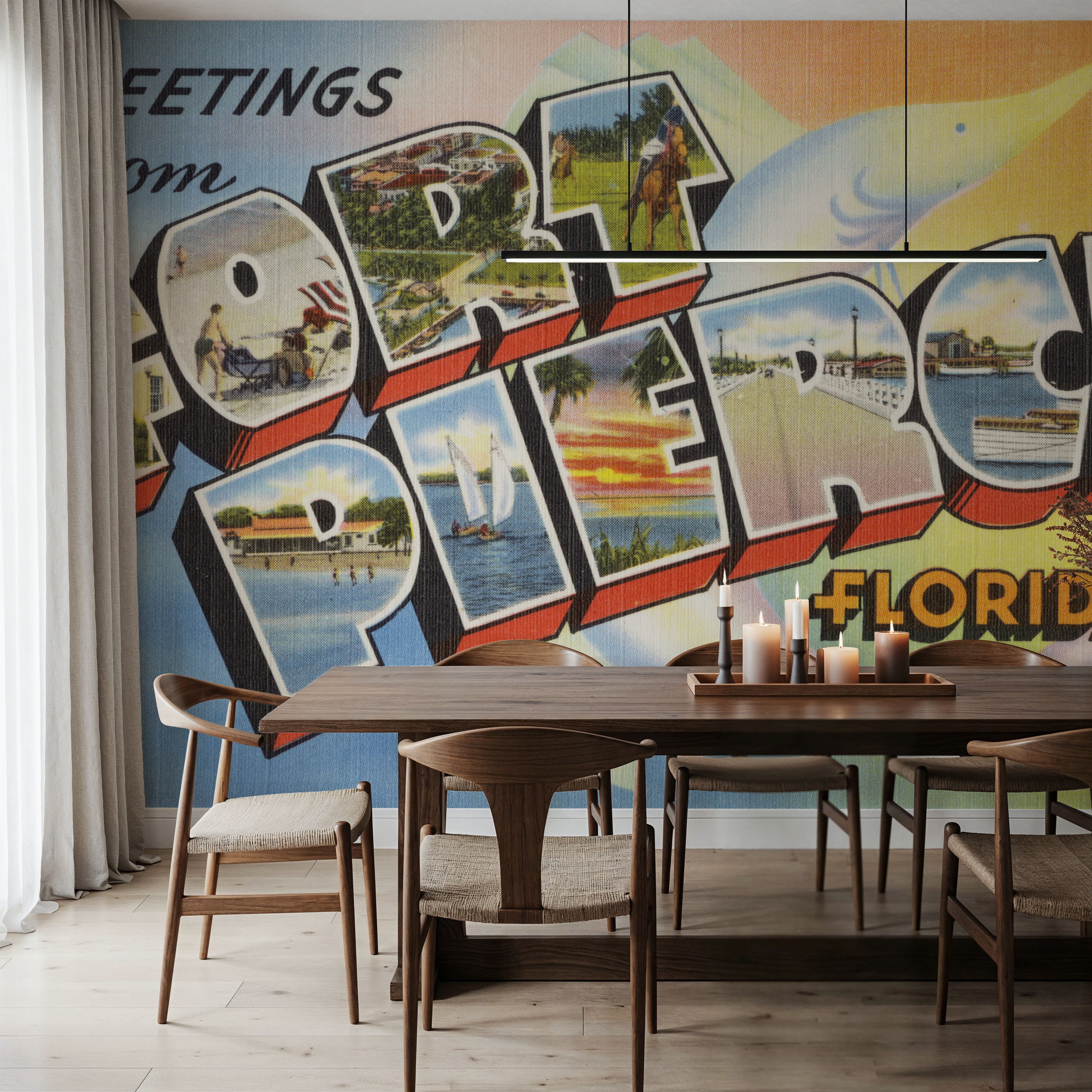 Greetings from Fort Pierce - Screenprint Postcard