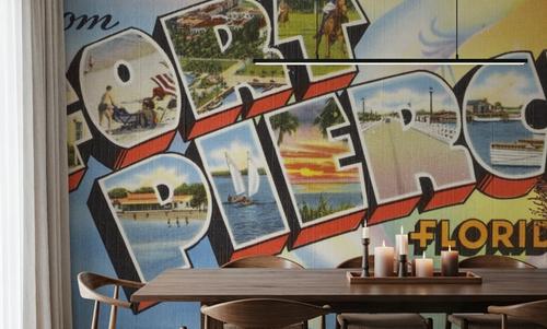 Greetings from Fort Pierce - Screenprint Postcard