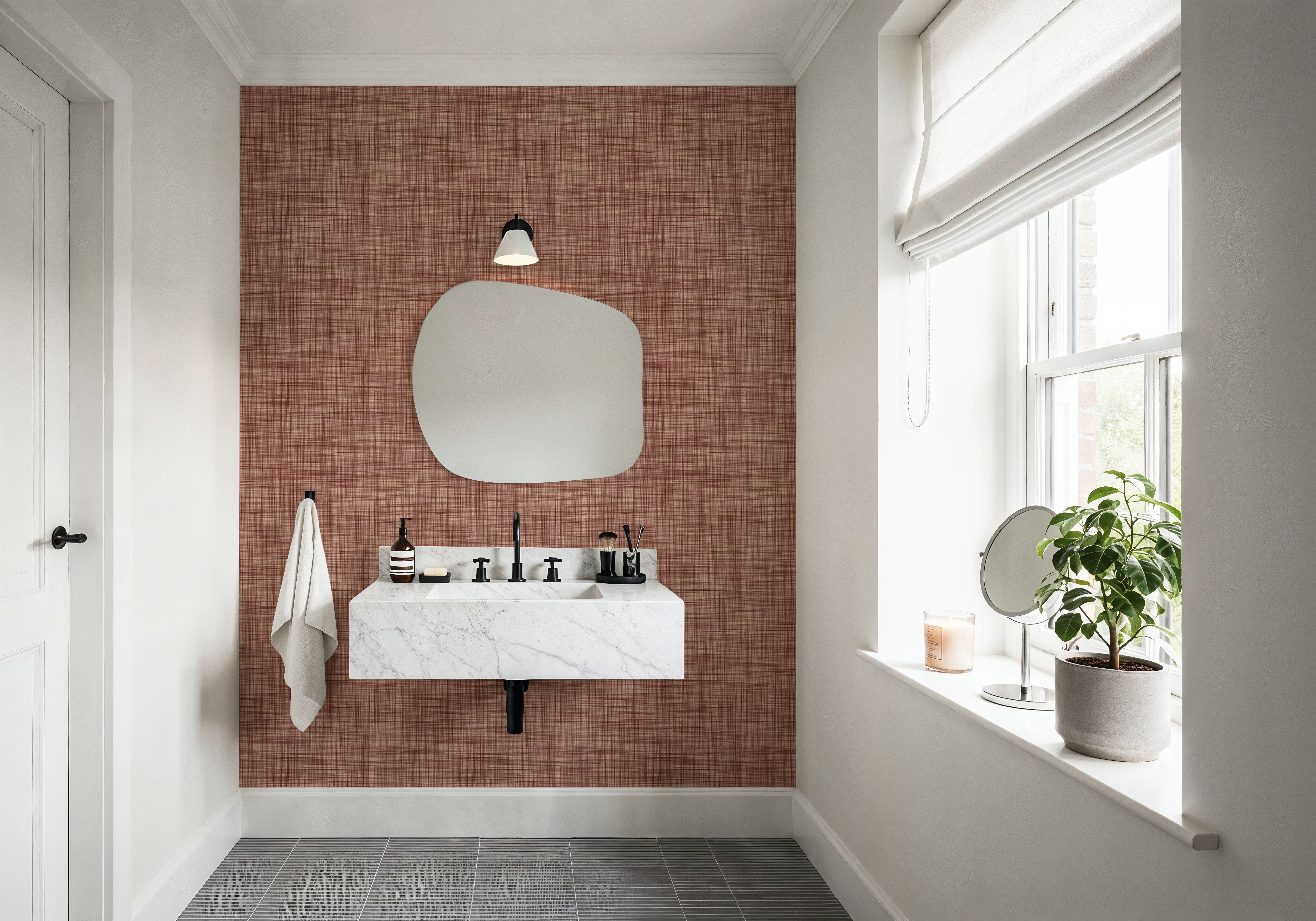 Mottled Linen Effect, Wine