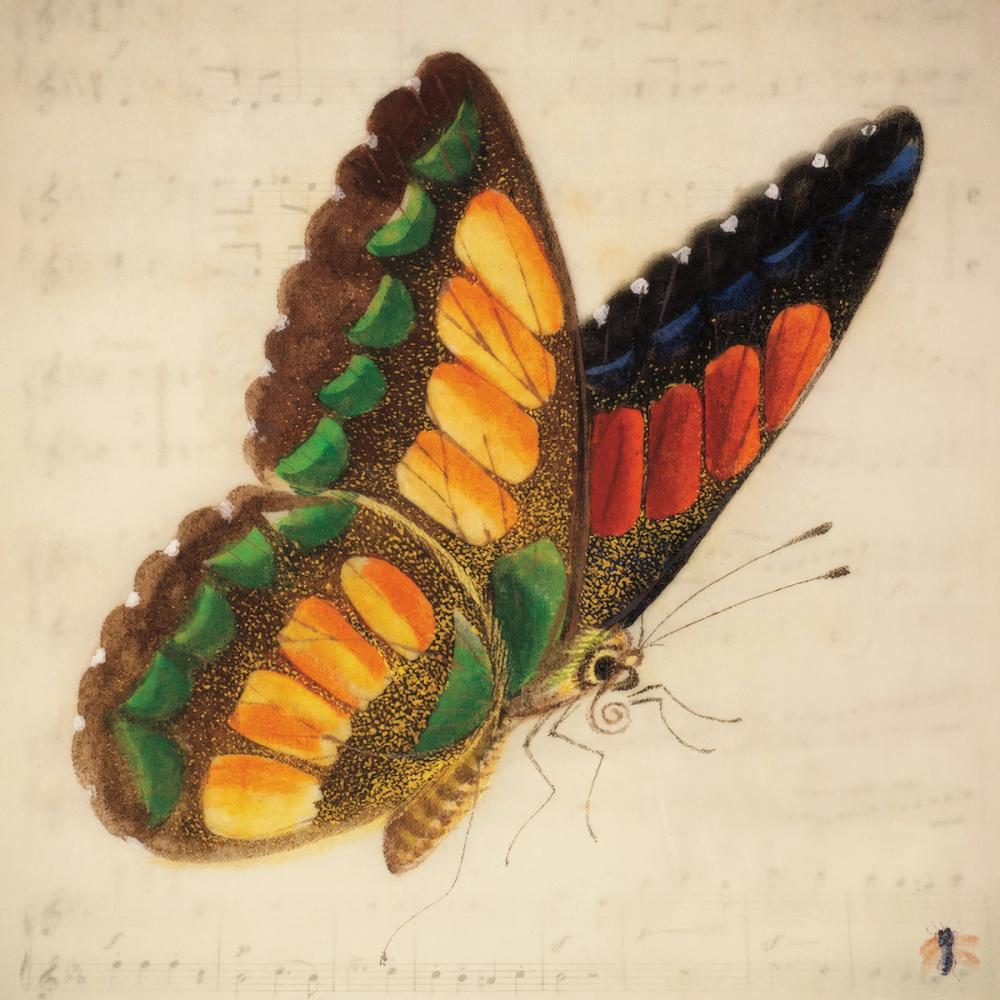 Vintage Yellow Butterfly