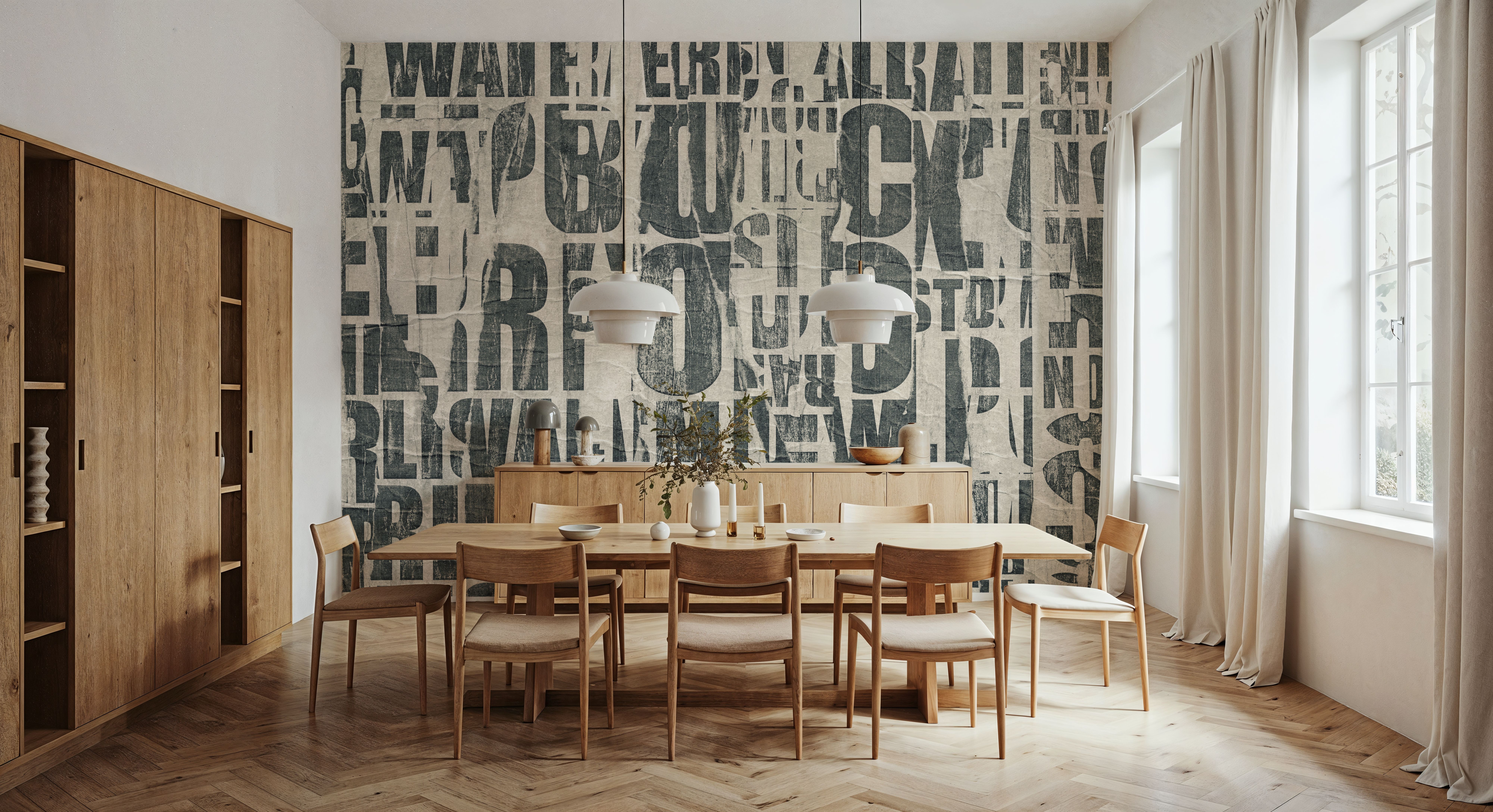 Letterpress Vintage Newspaper Collage