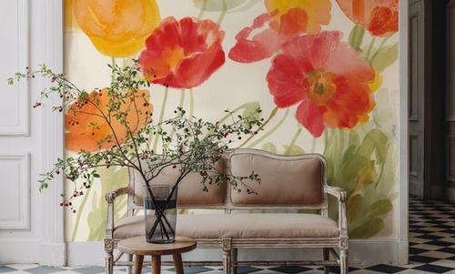 Bright Poppies I