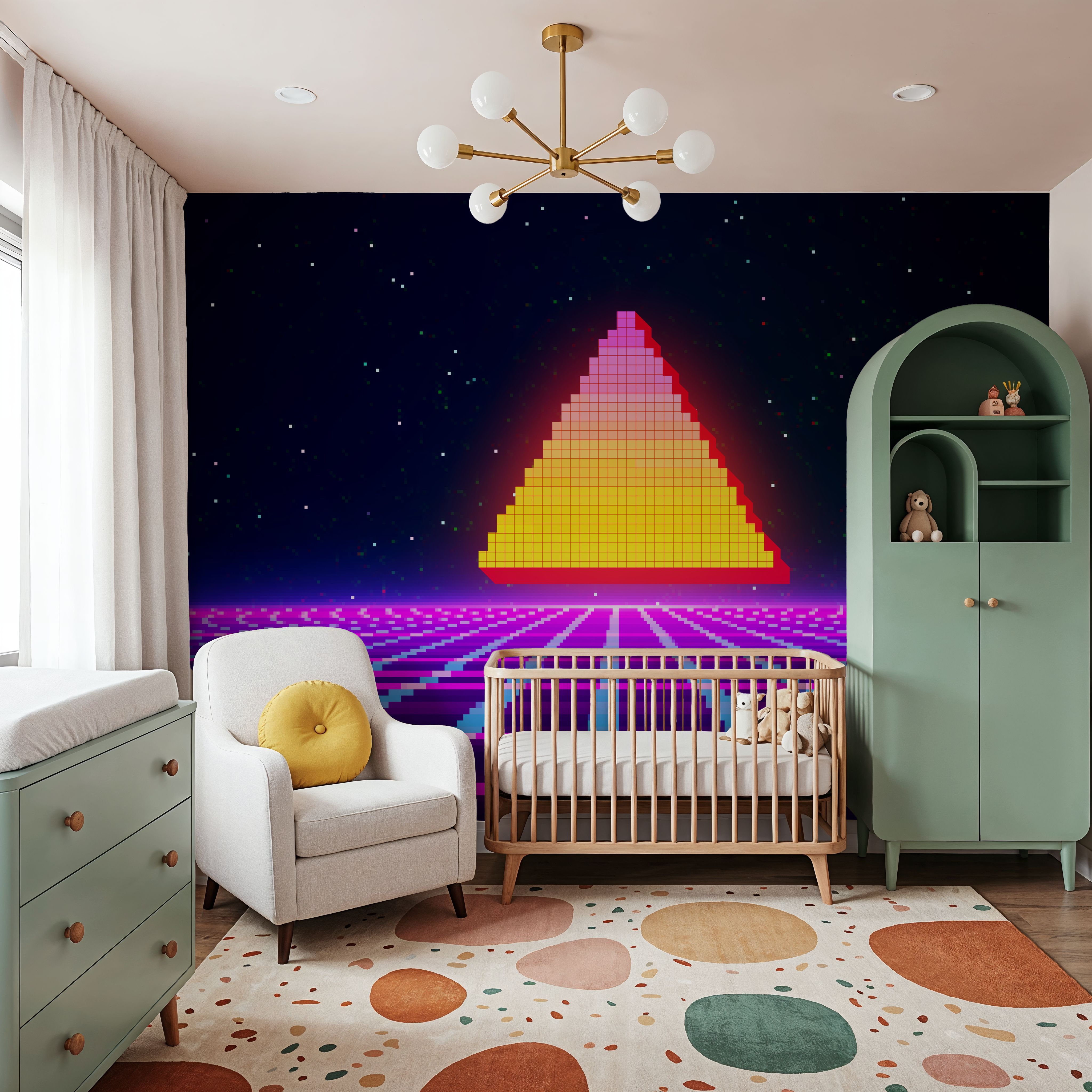80's Game Pixel Pyramid