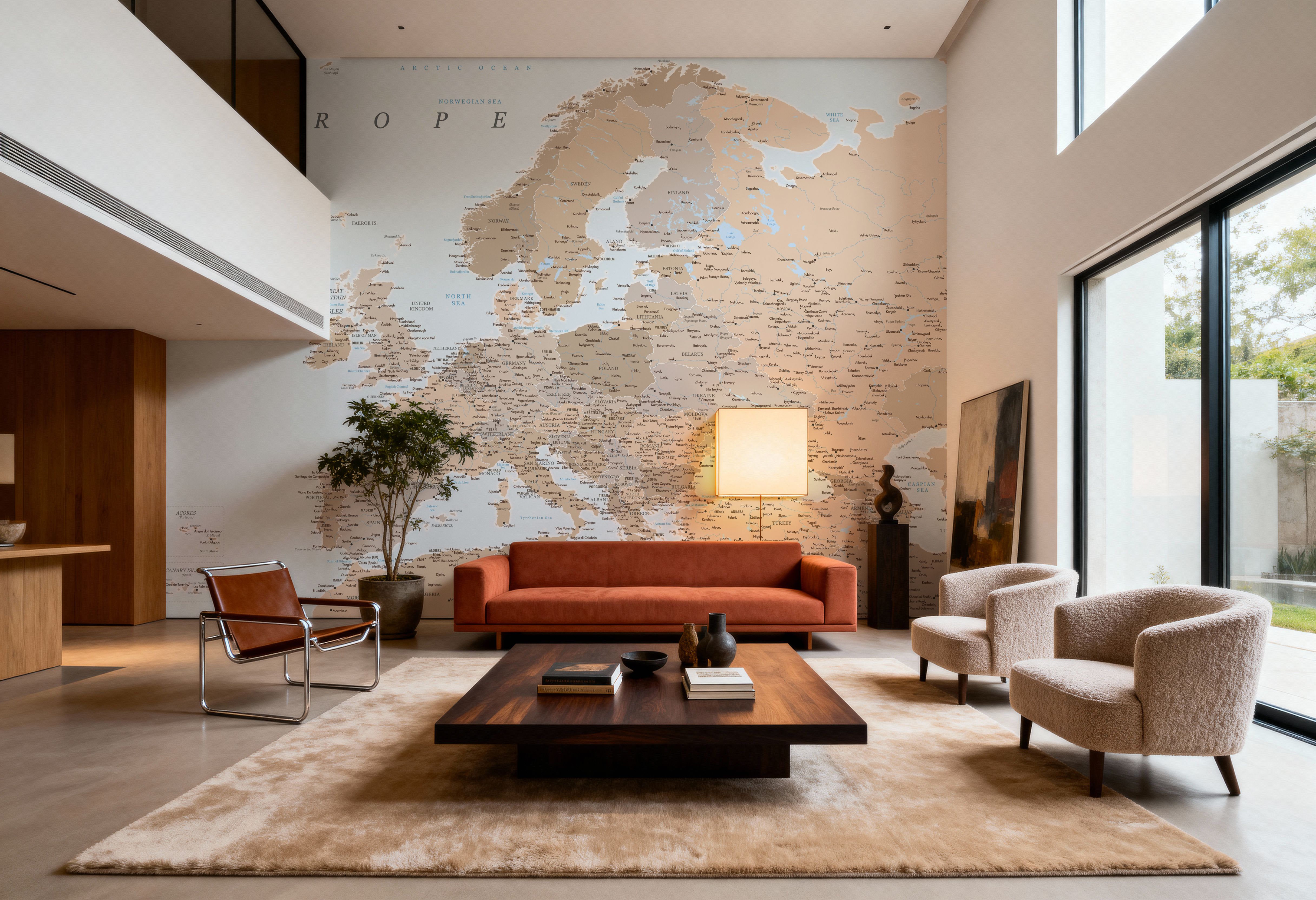 Europe Map Detailed - Lincoln, Carte da parati