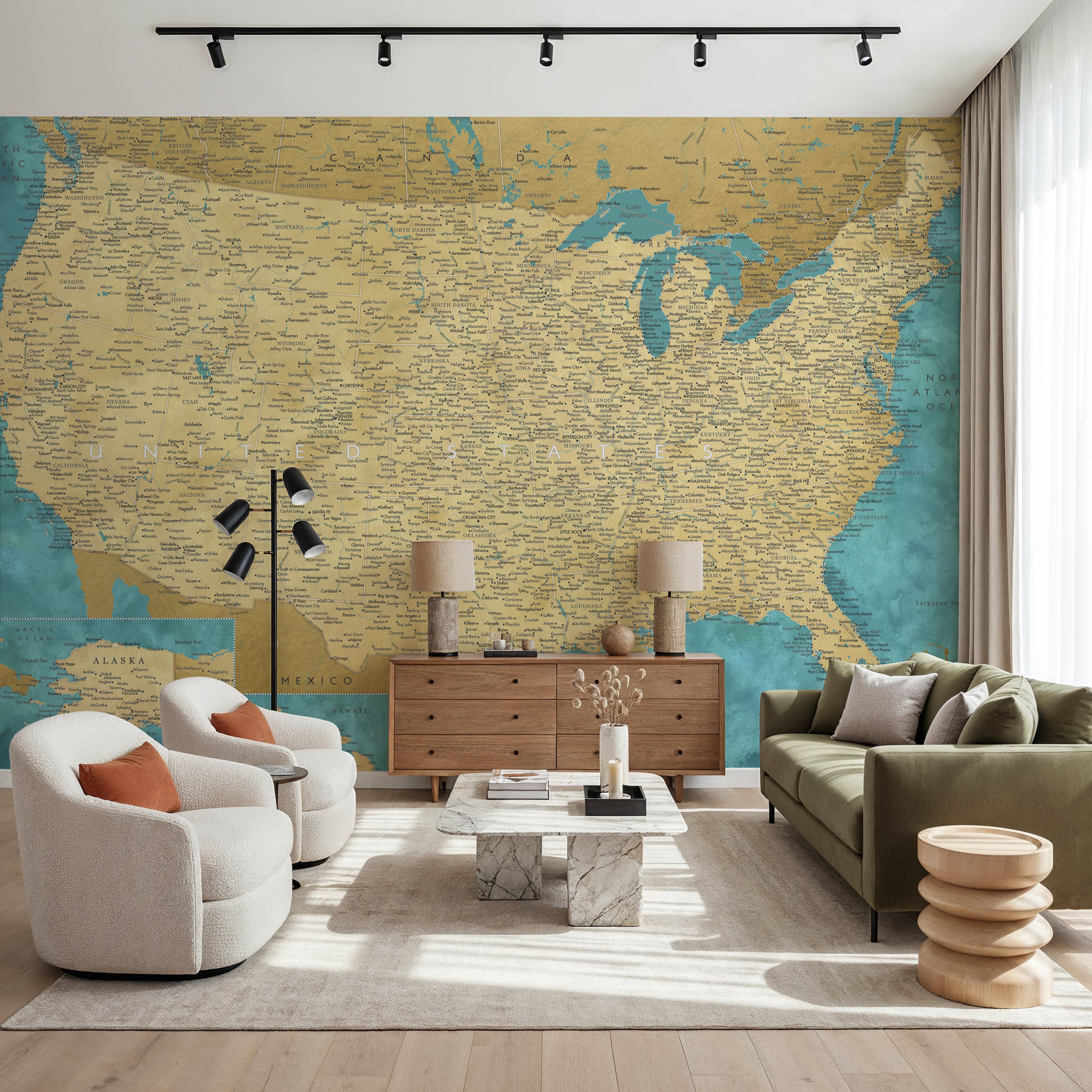 US Map Detailed - Lexy