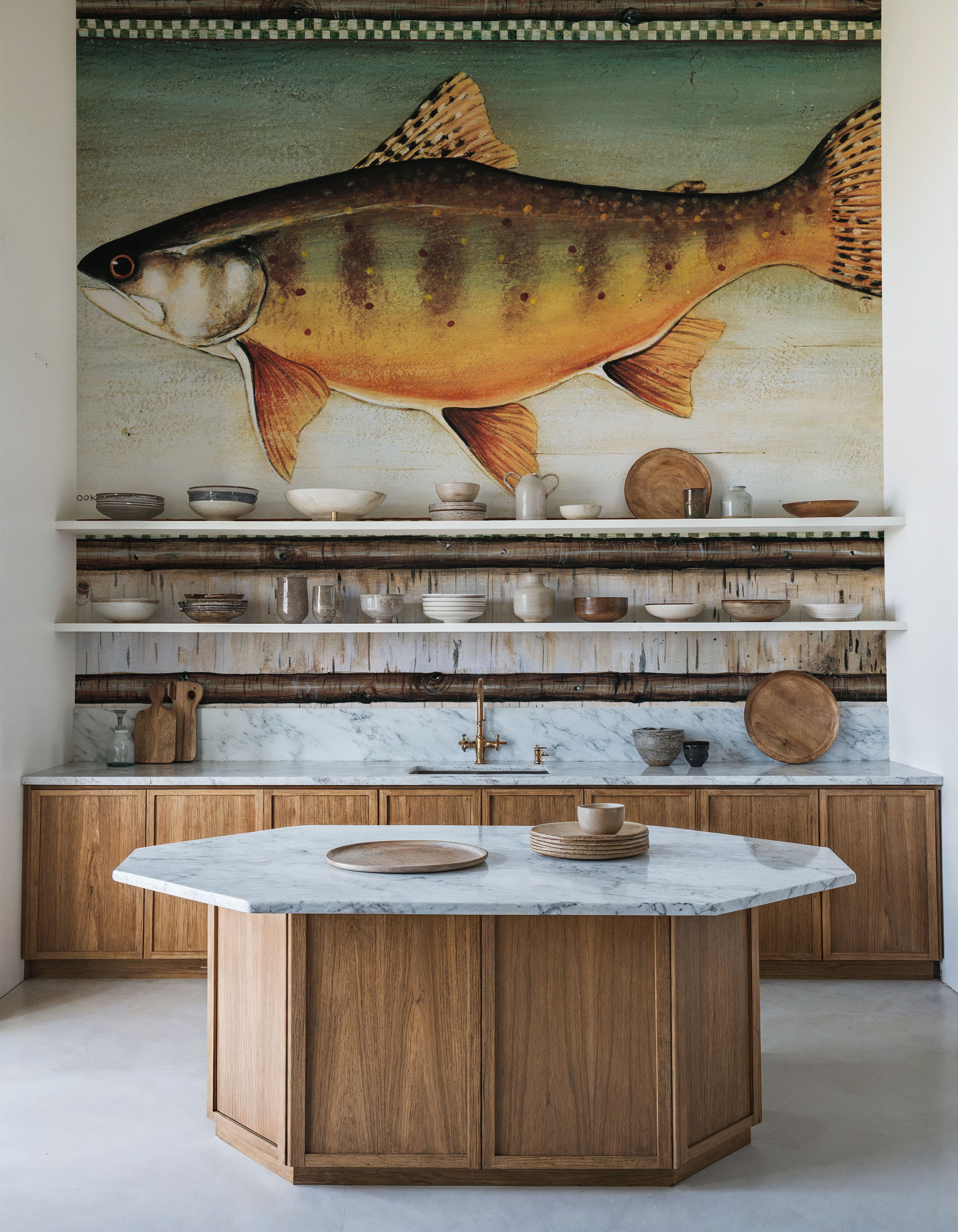 Brook Trout Birch Border