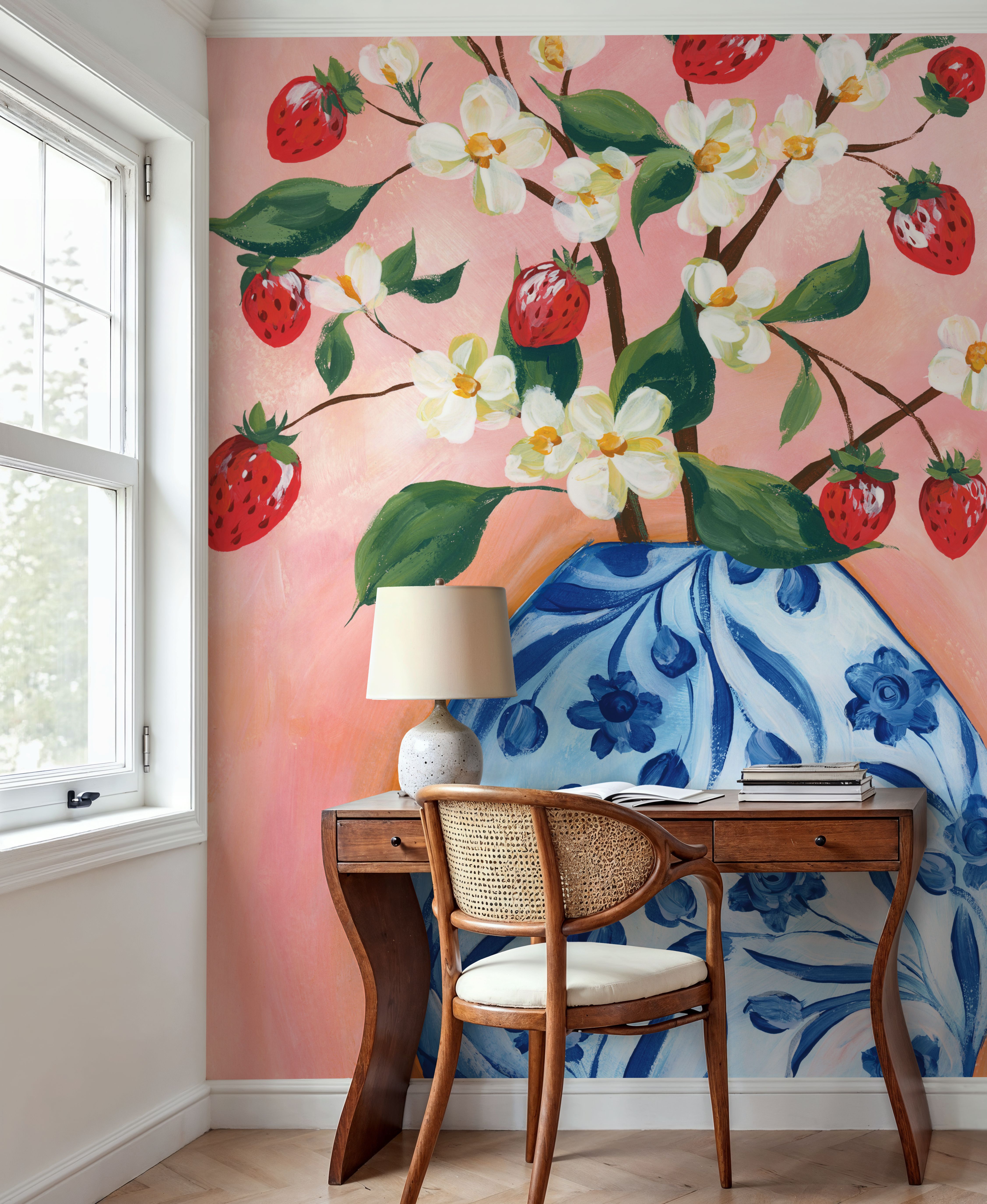 Blooming Strawberry Vase