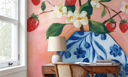 Blooming Strawberry Vase