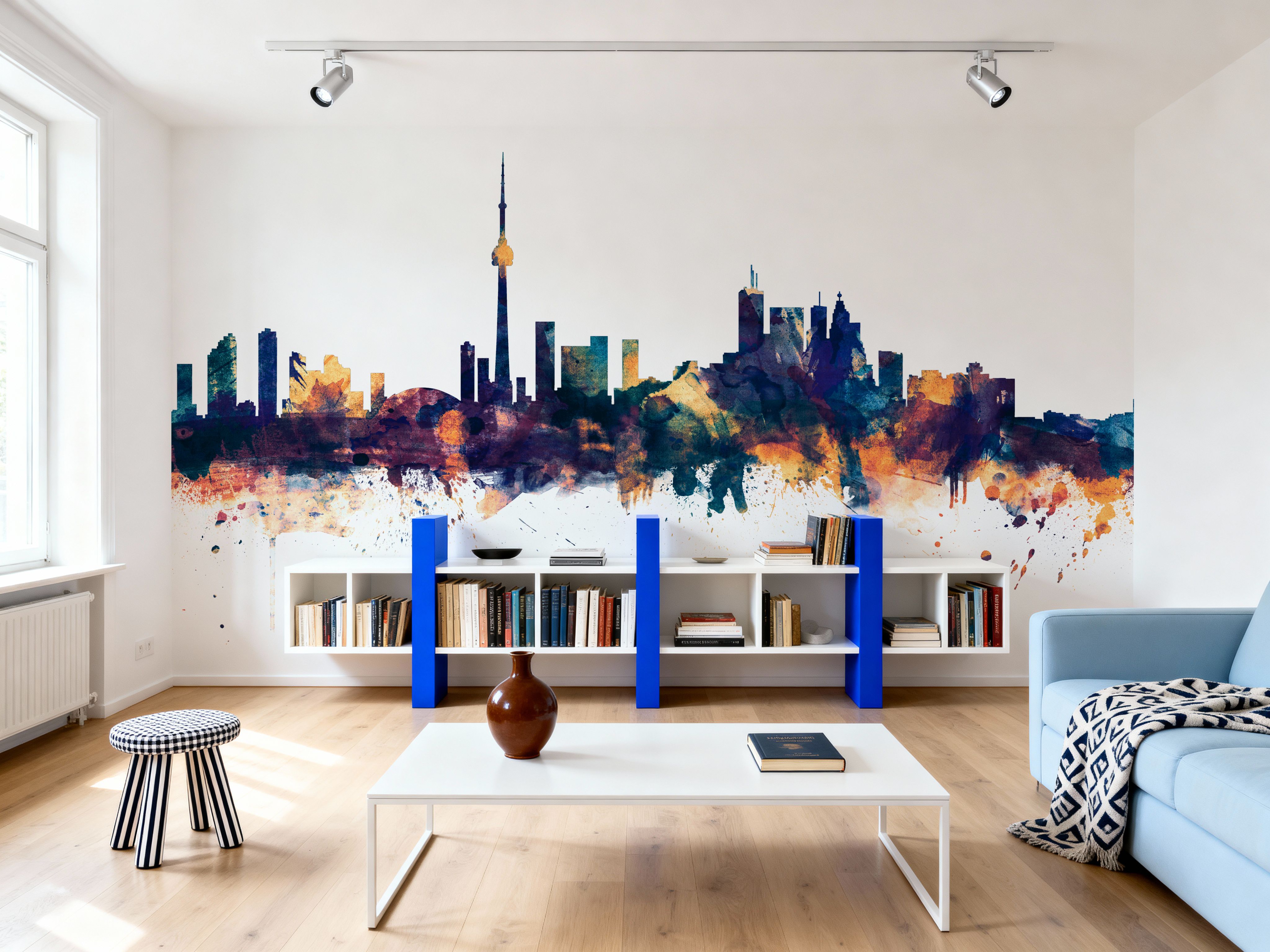 Toronto Canada Skyline Blue & Bronze