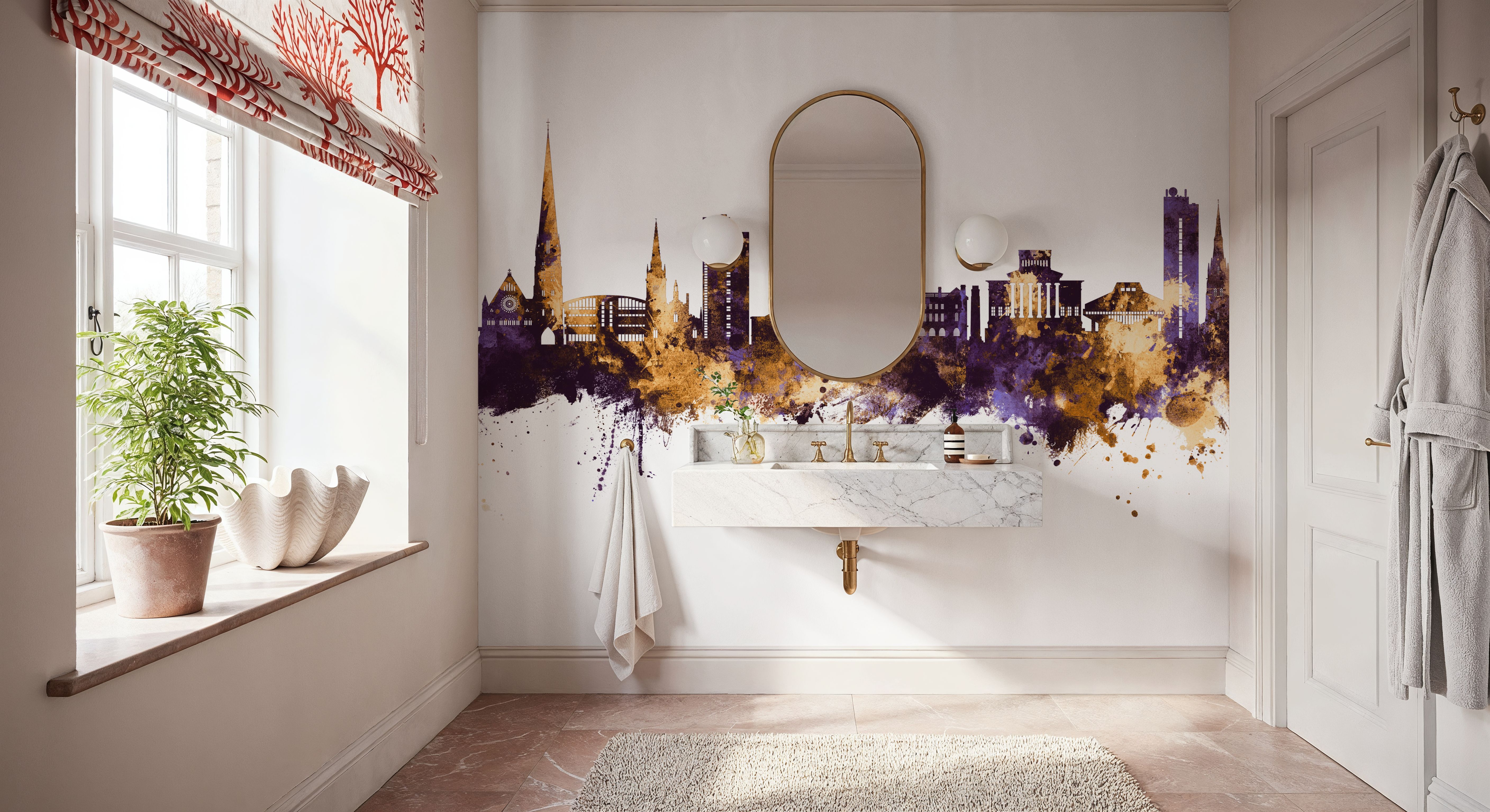 Preston England Skyline Purple & Gold