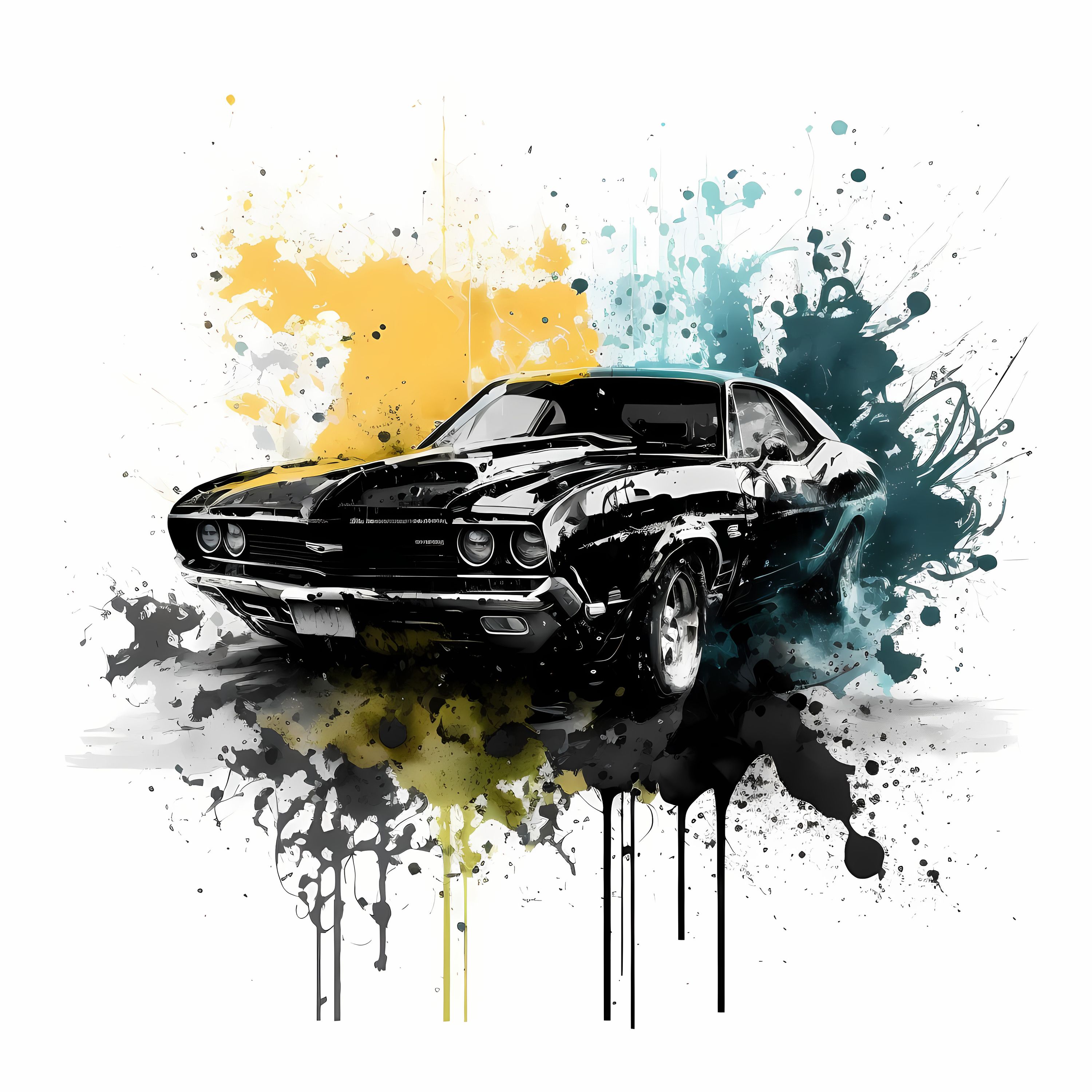paint splash car shape