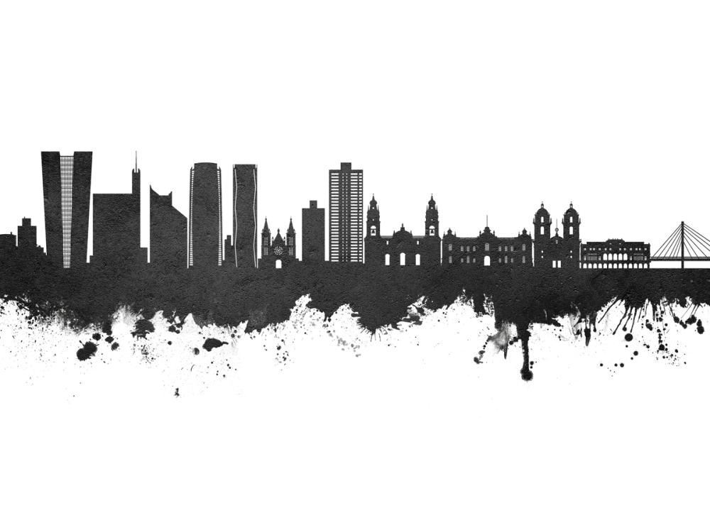 Lima Peru Skyline Black & White