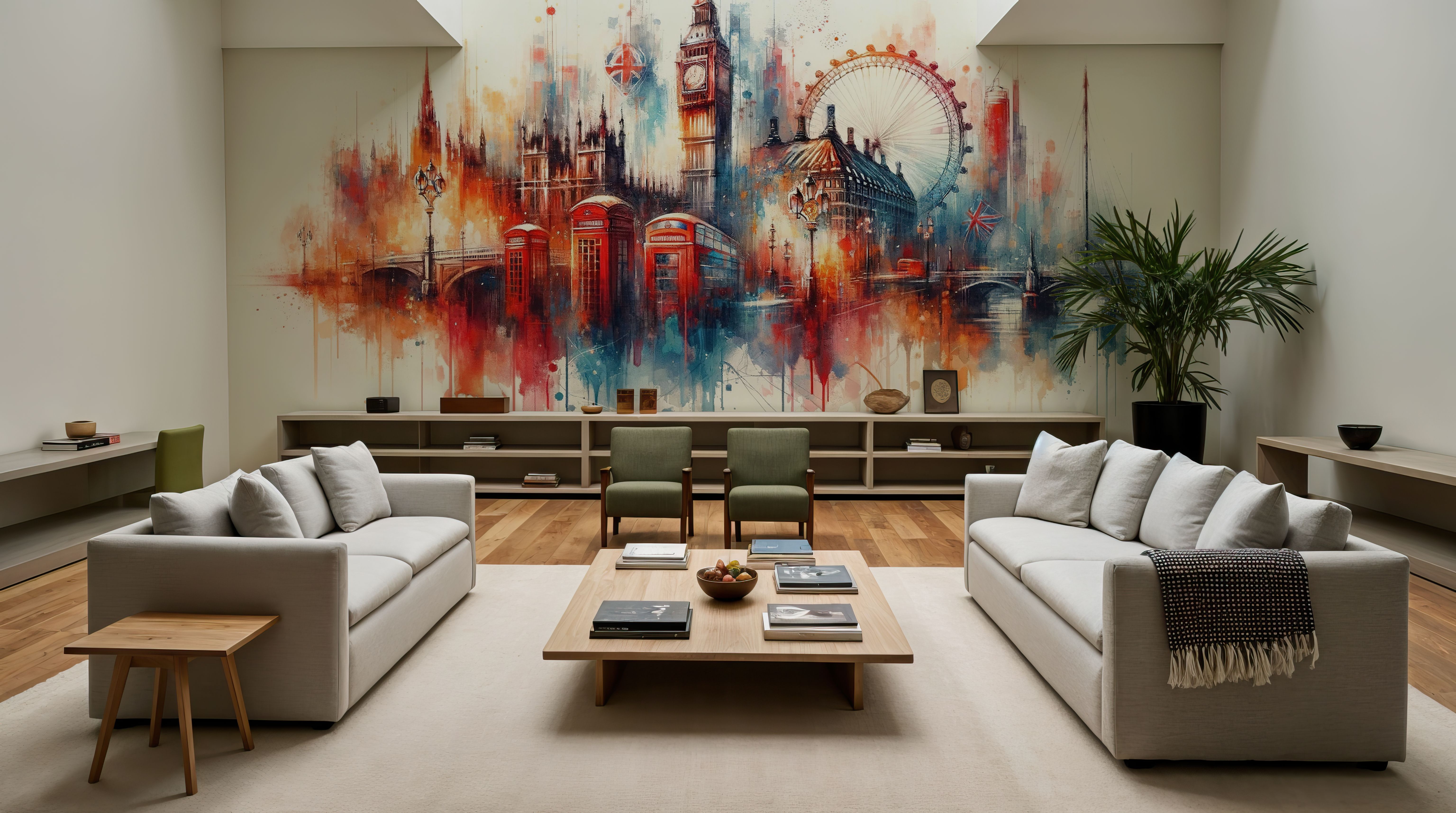 Watercolor London Skyline