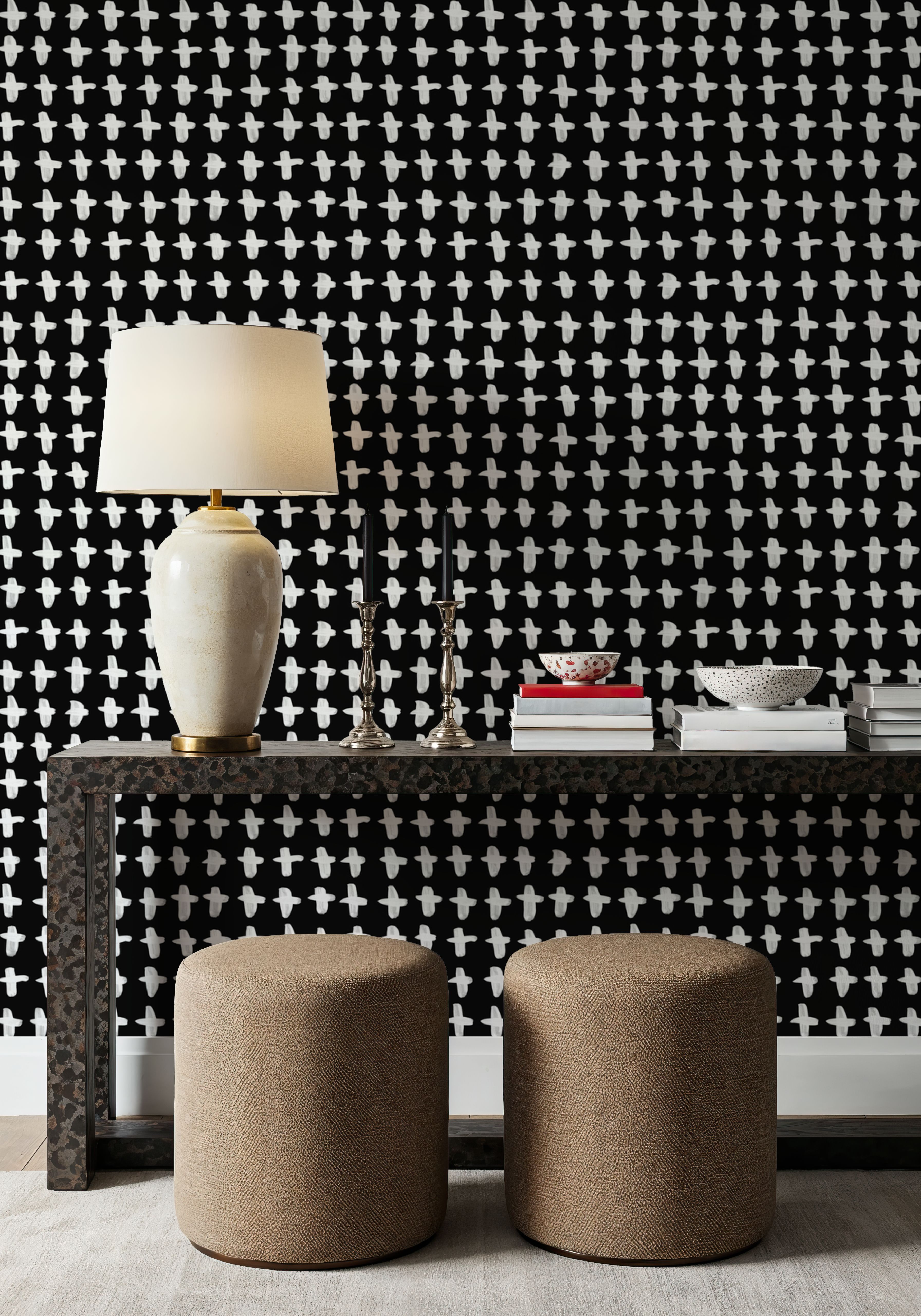 Doodle Crosses Black