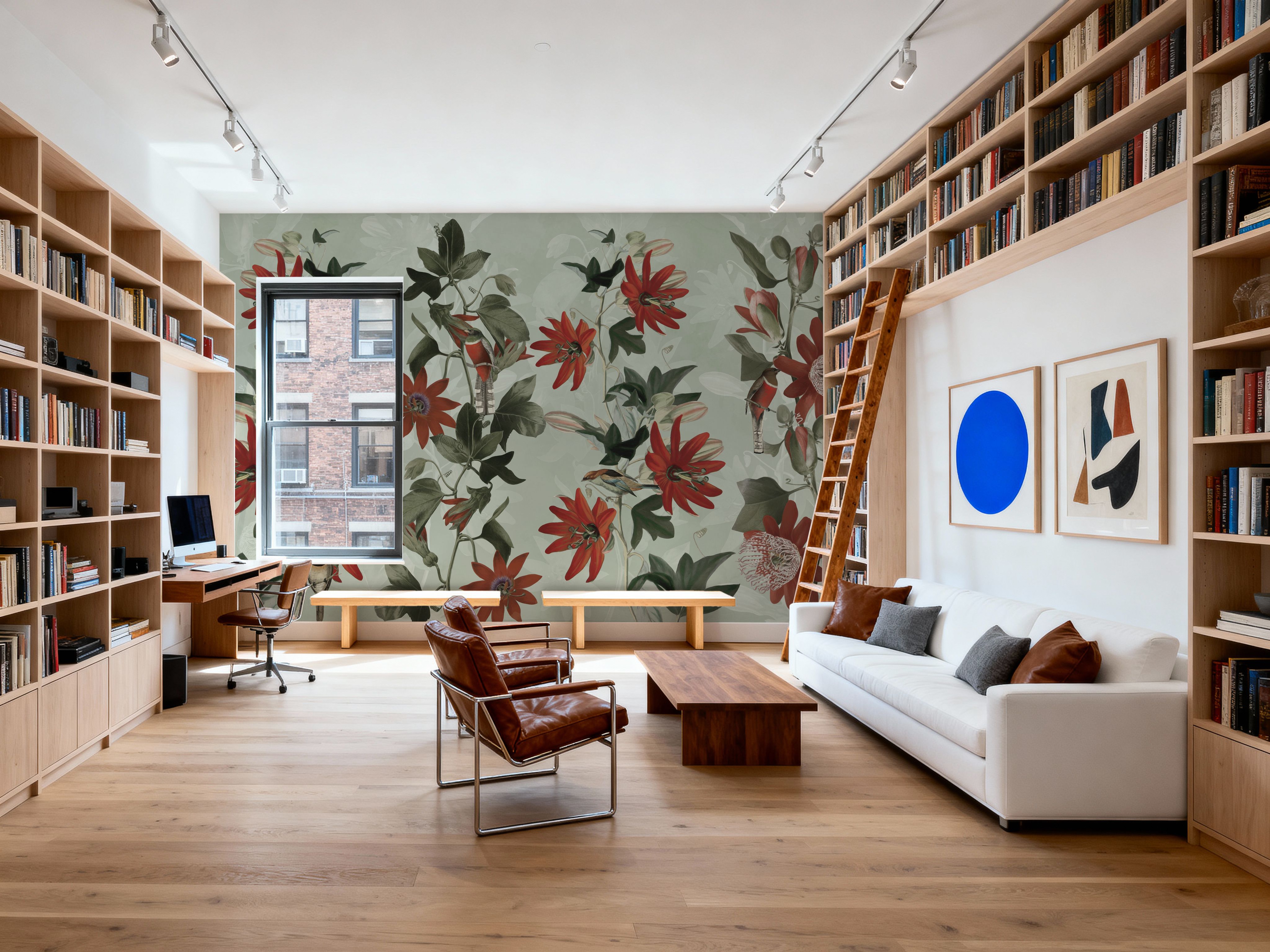 Contemporary Clematis , Behang