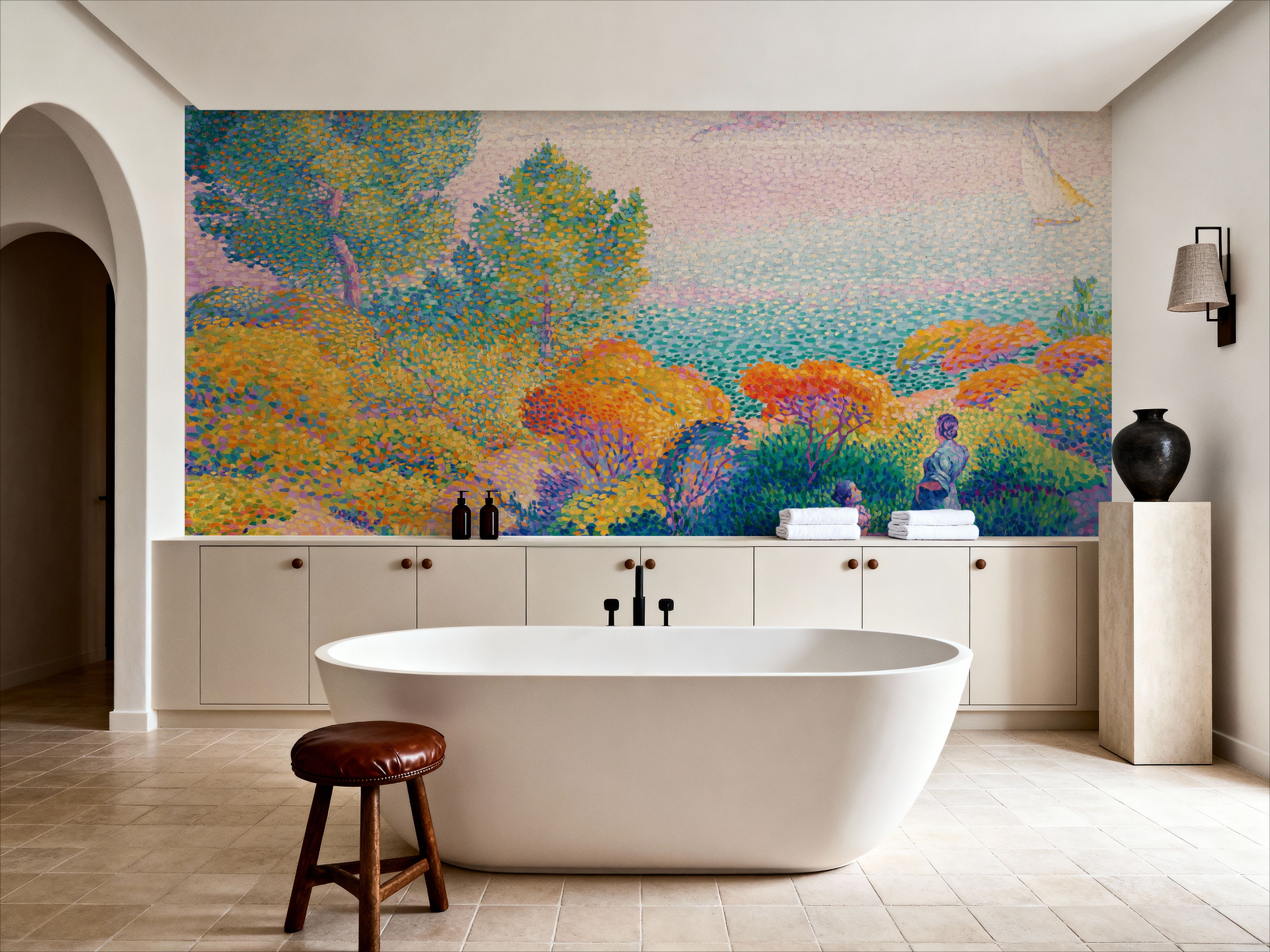 Two Women by the Shore, Mediterranean