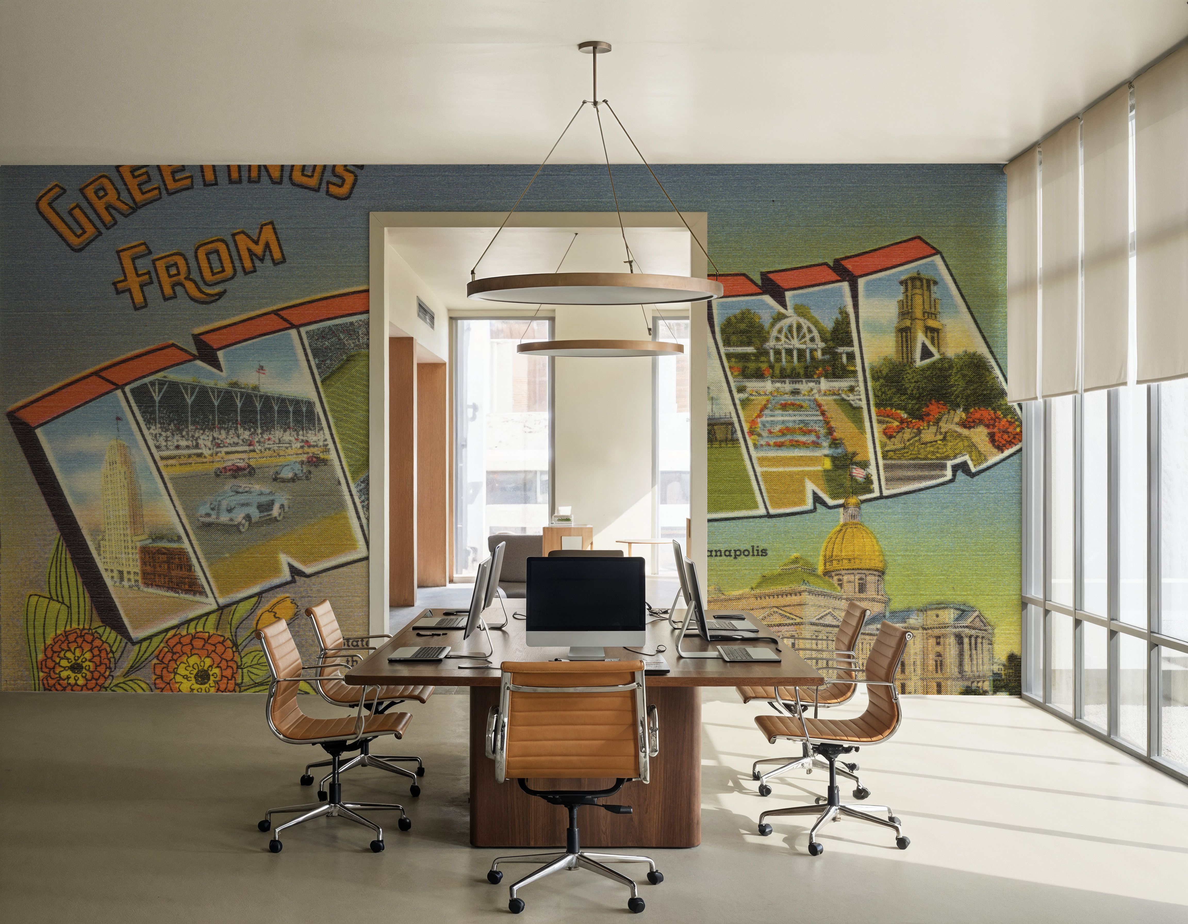 Greetings from Indiana - Screenprint Postcard