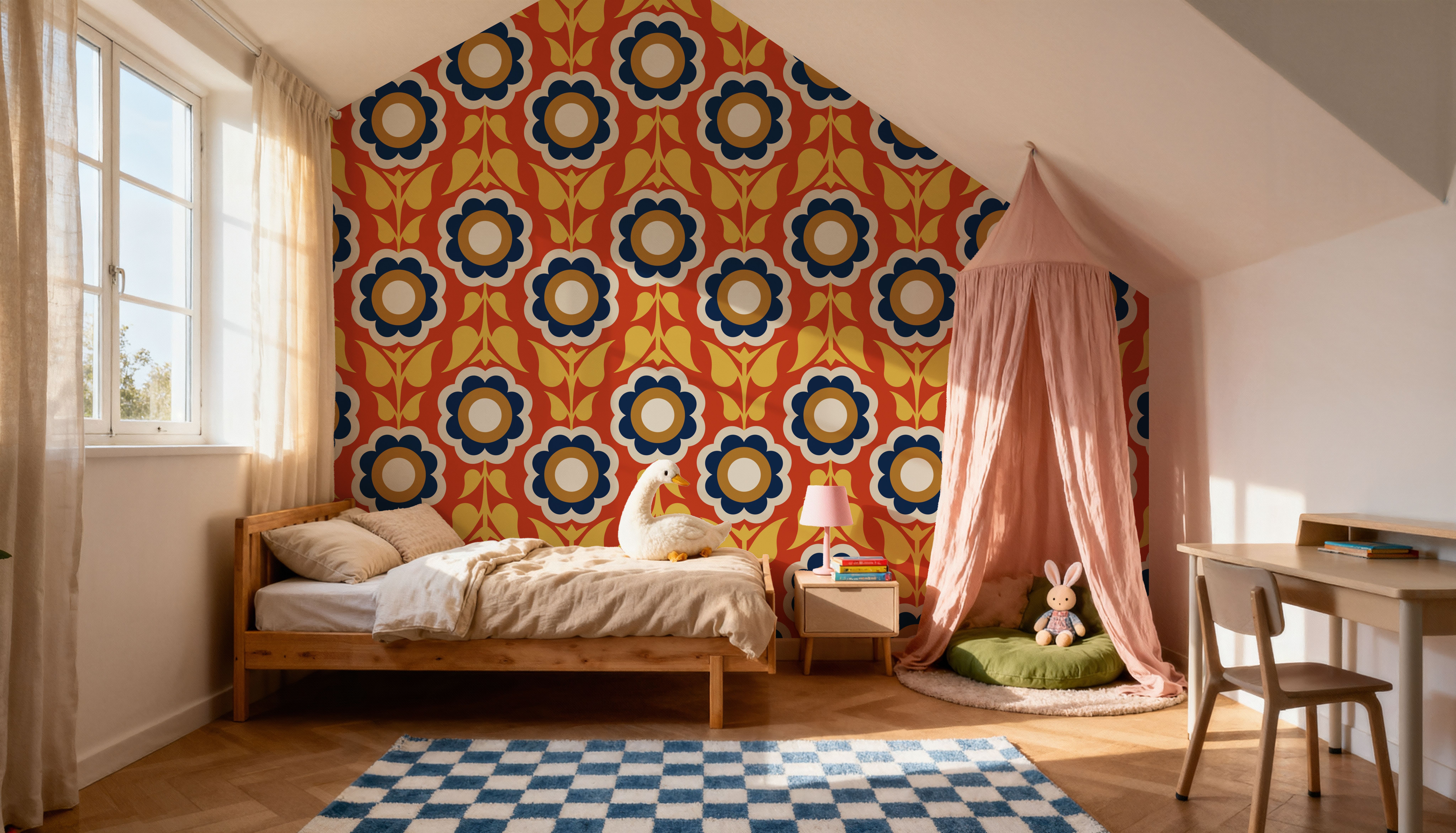 Retro Bold Blooms, Autumn