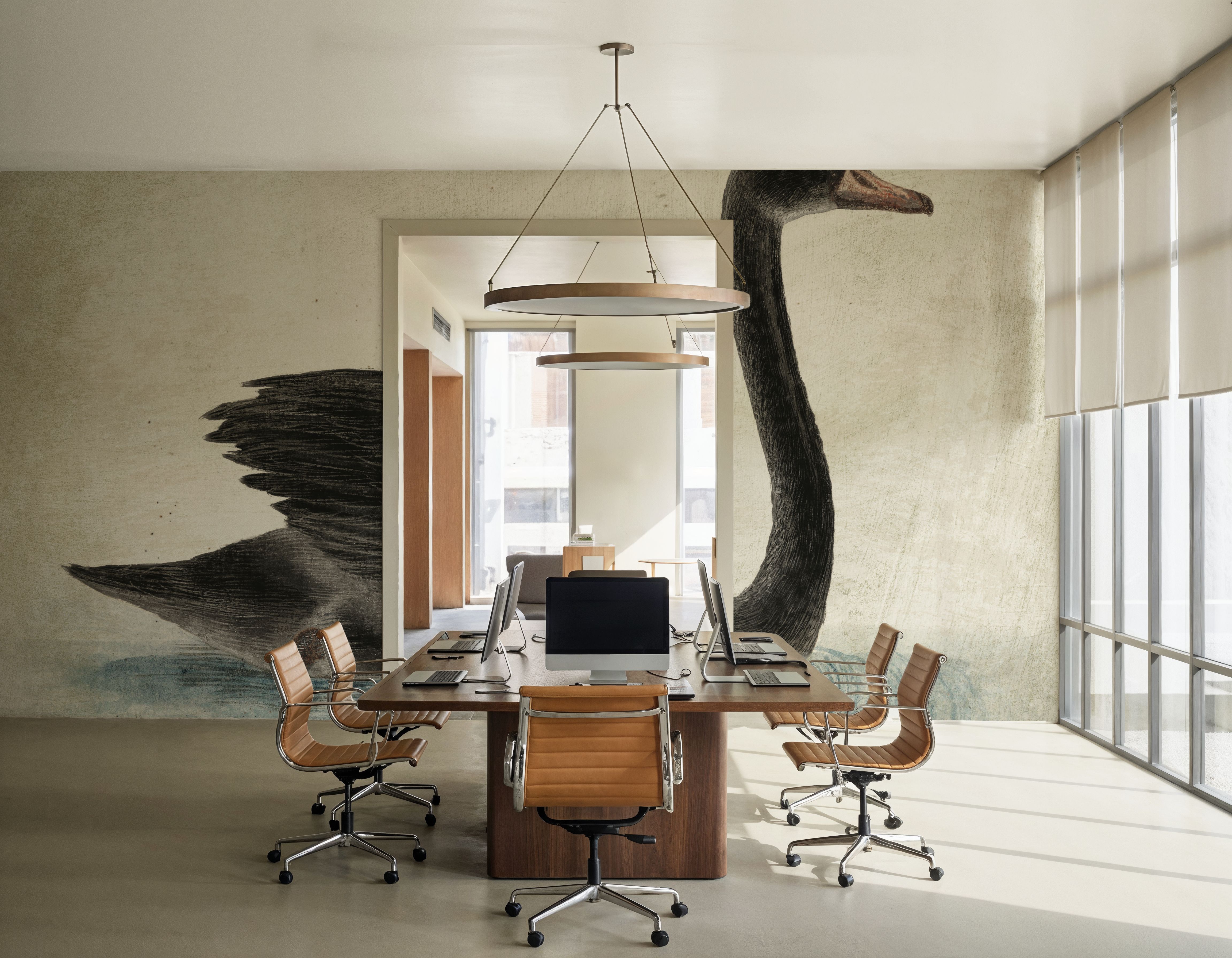 Swimming Swan Black Aged