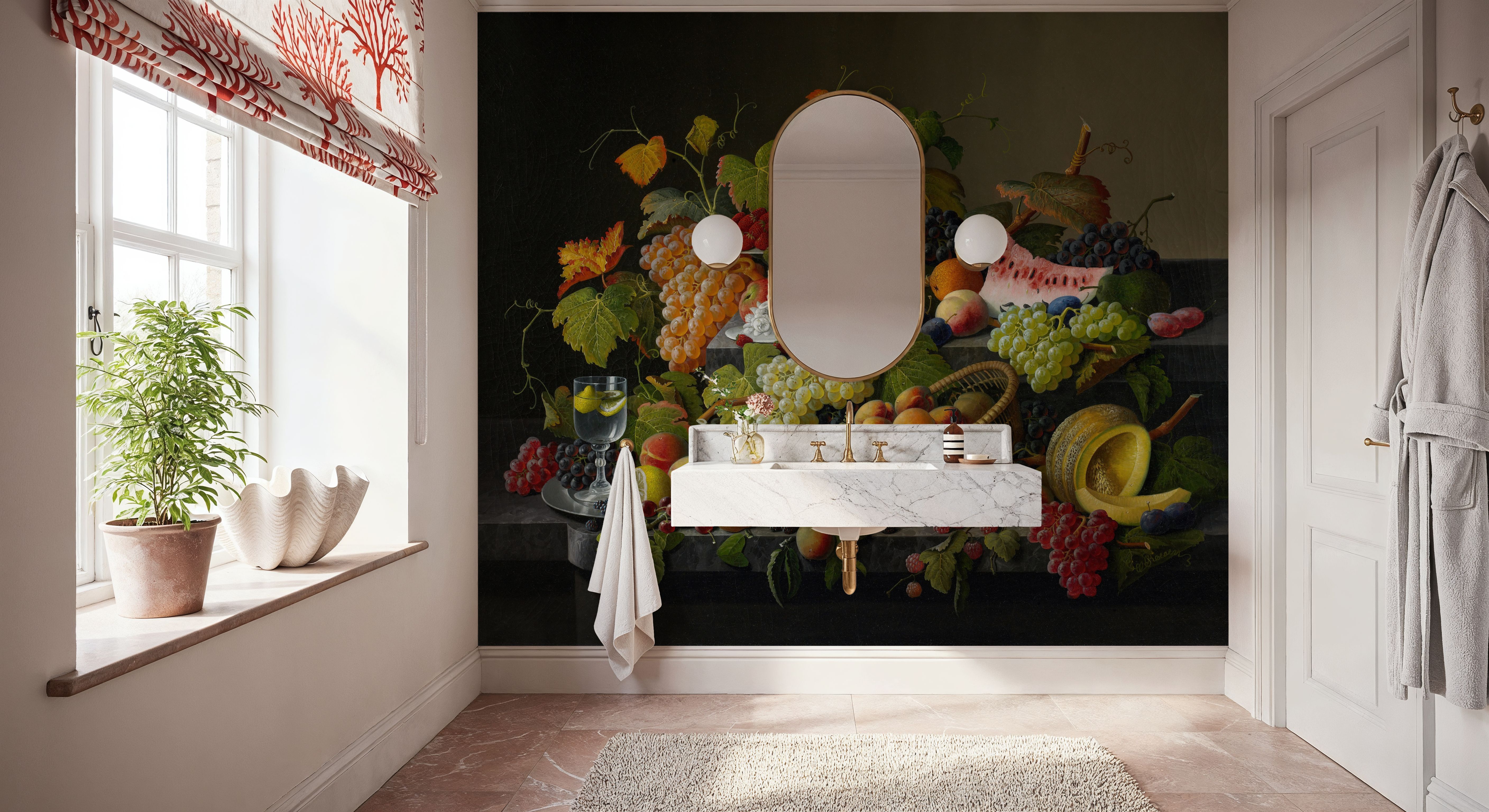 Still Life With Grapes, Wallpaper