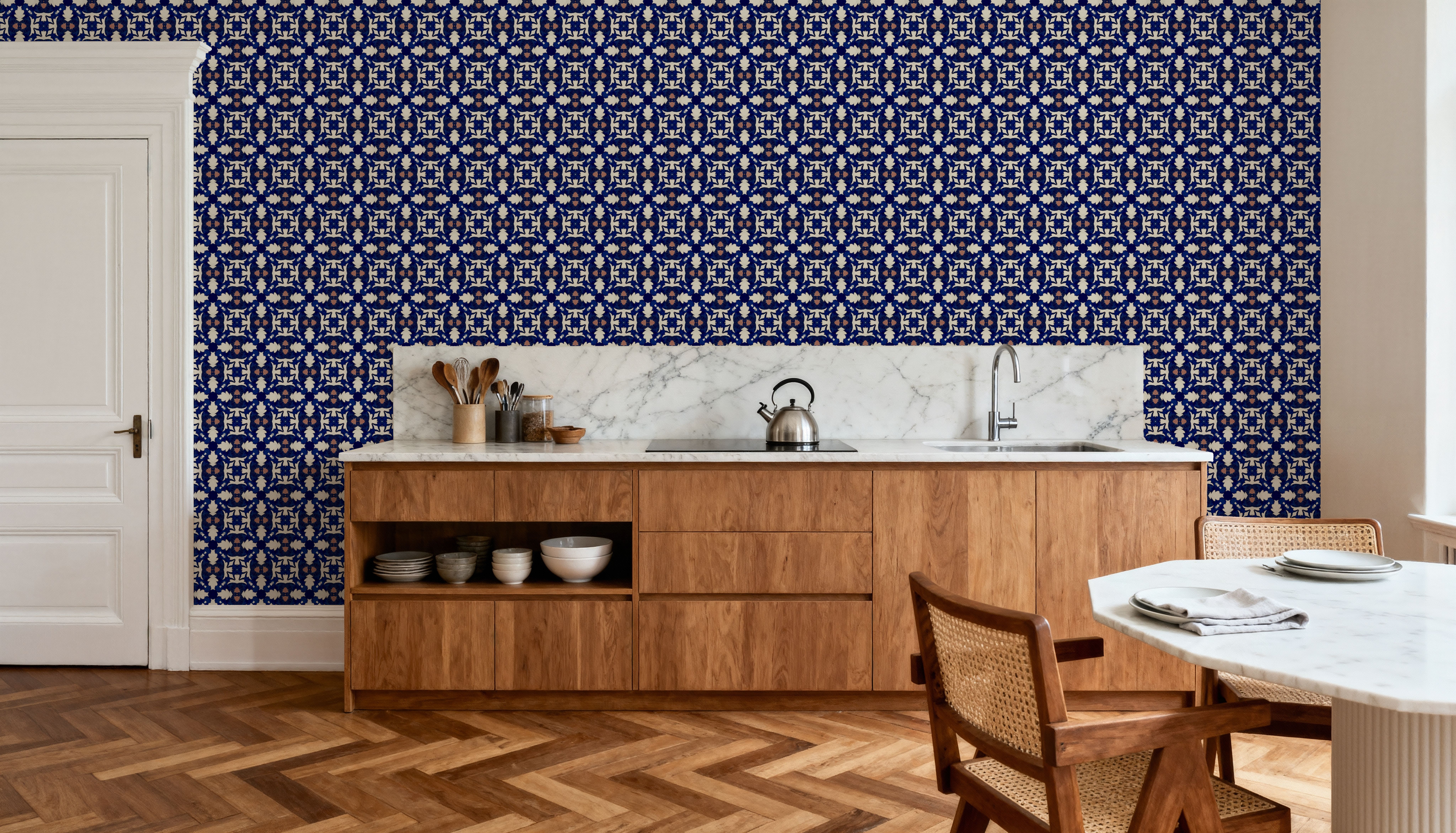 Nara Leaves On Indigo