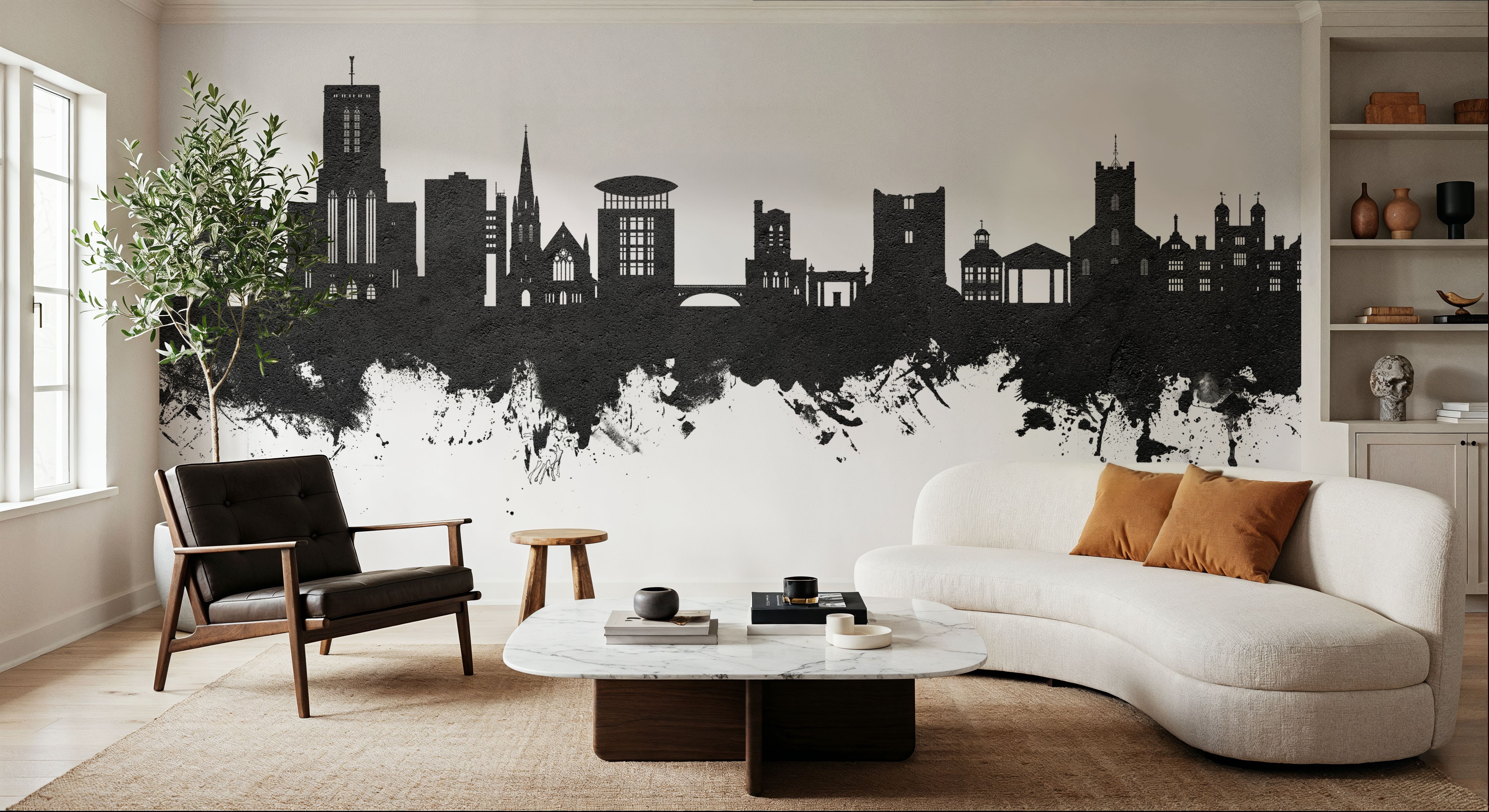 Guildford England Skyline Black & White