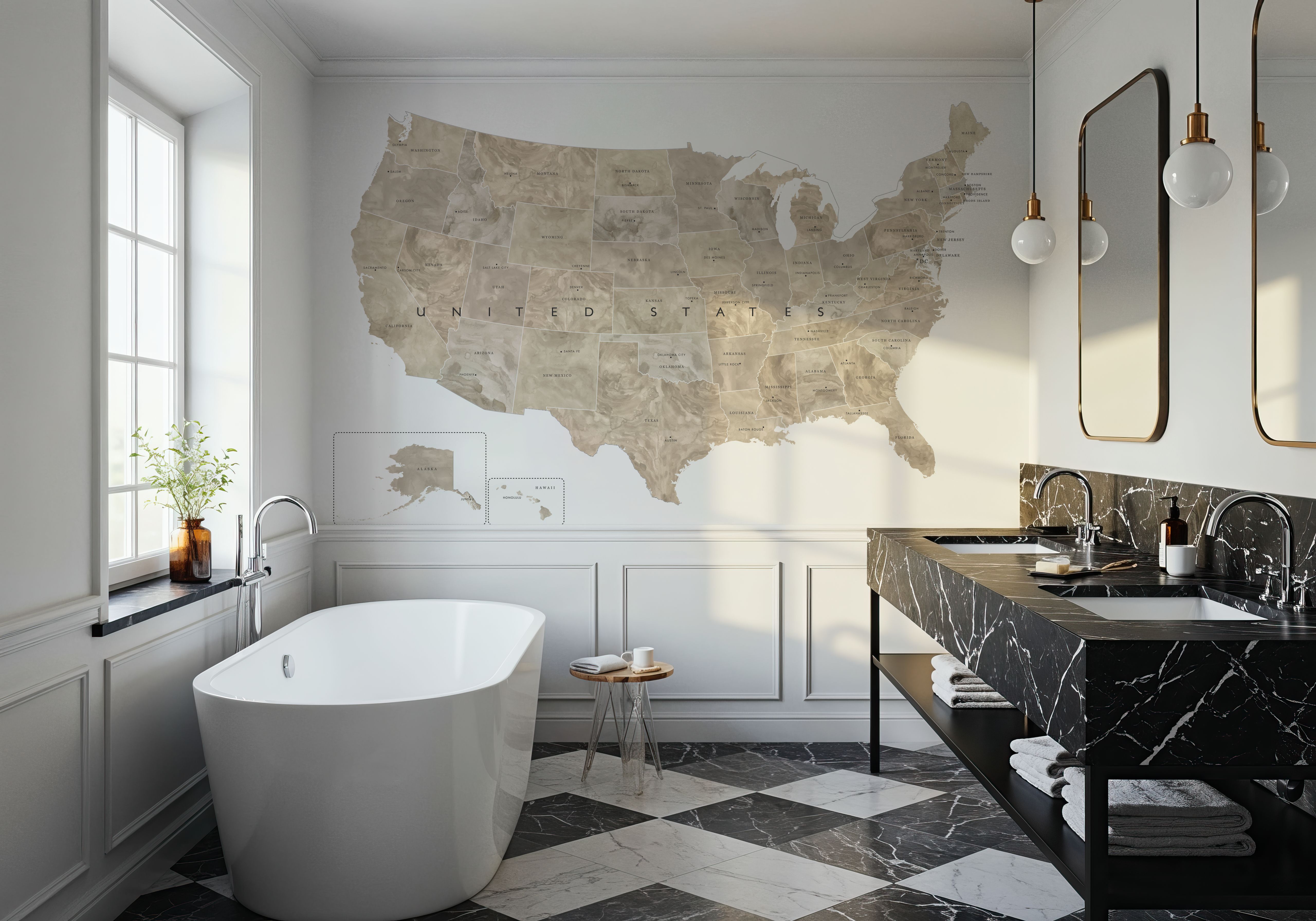 US State Map - Abey
