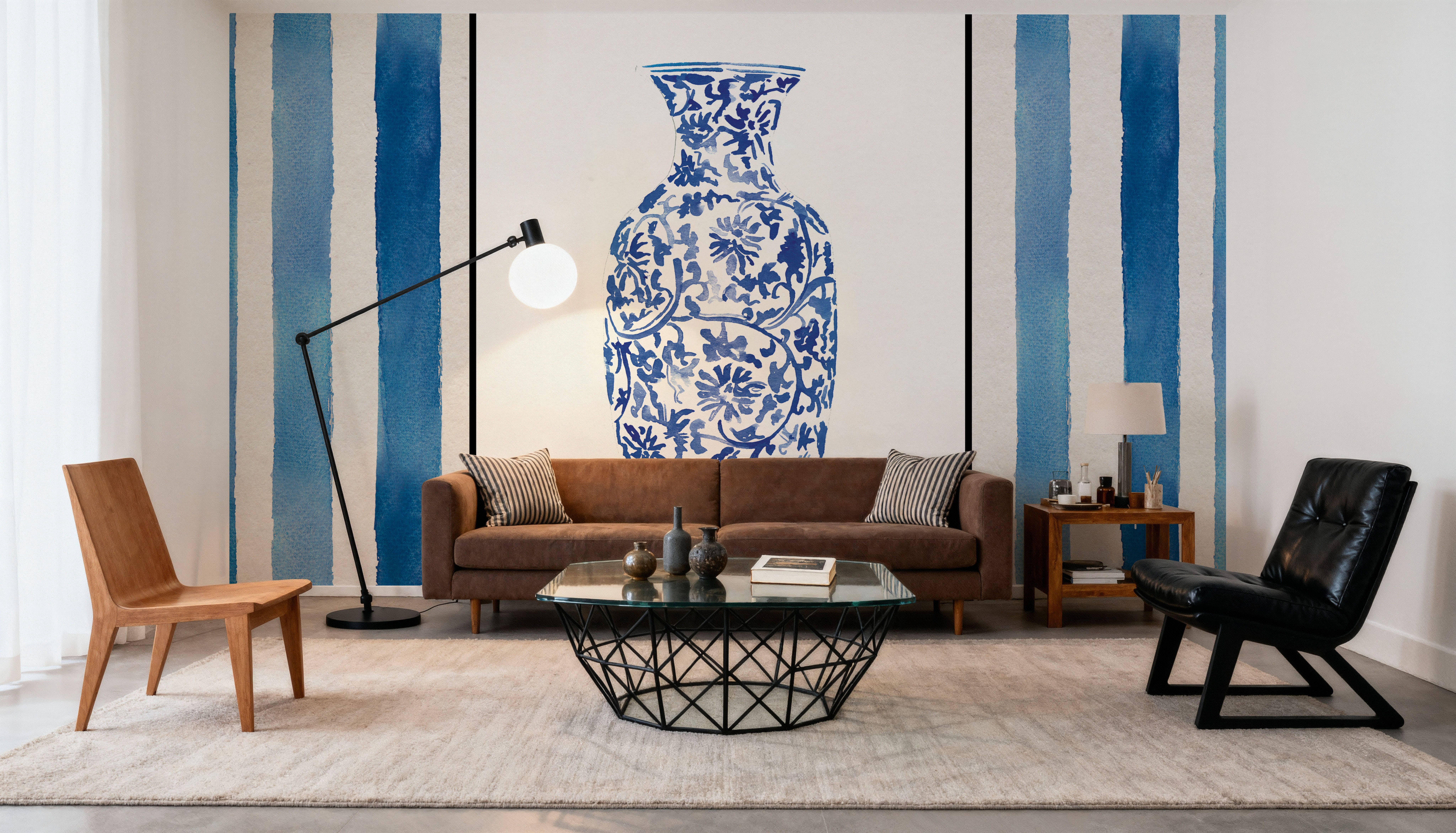Chinoiserie Vase II Stripes