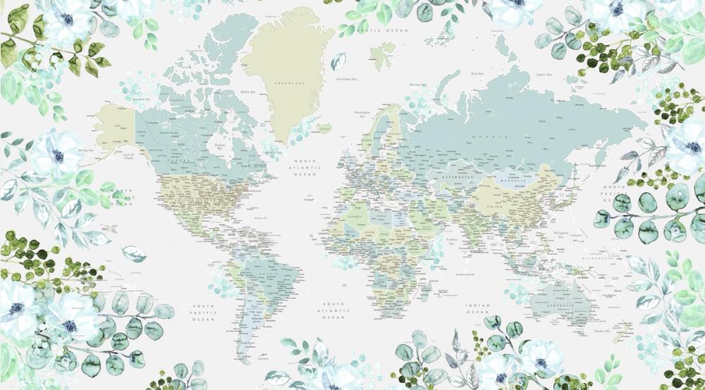 World Map Cities - Marie