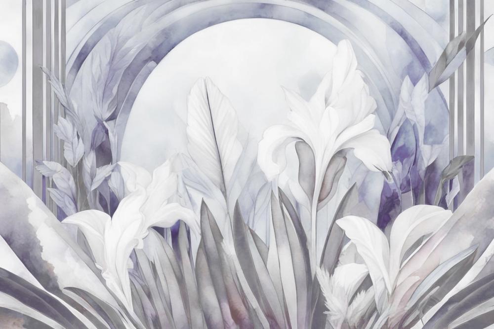 Irises at Sunrise Purple