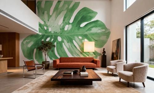 Colorful Tropical Leaf Green I