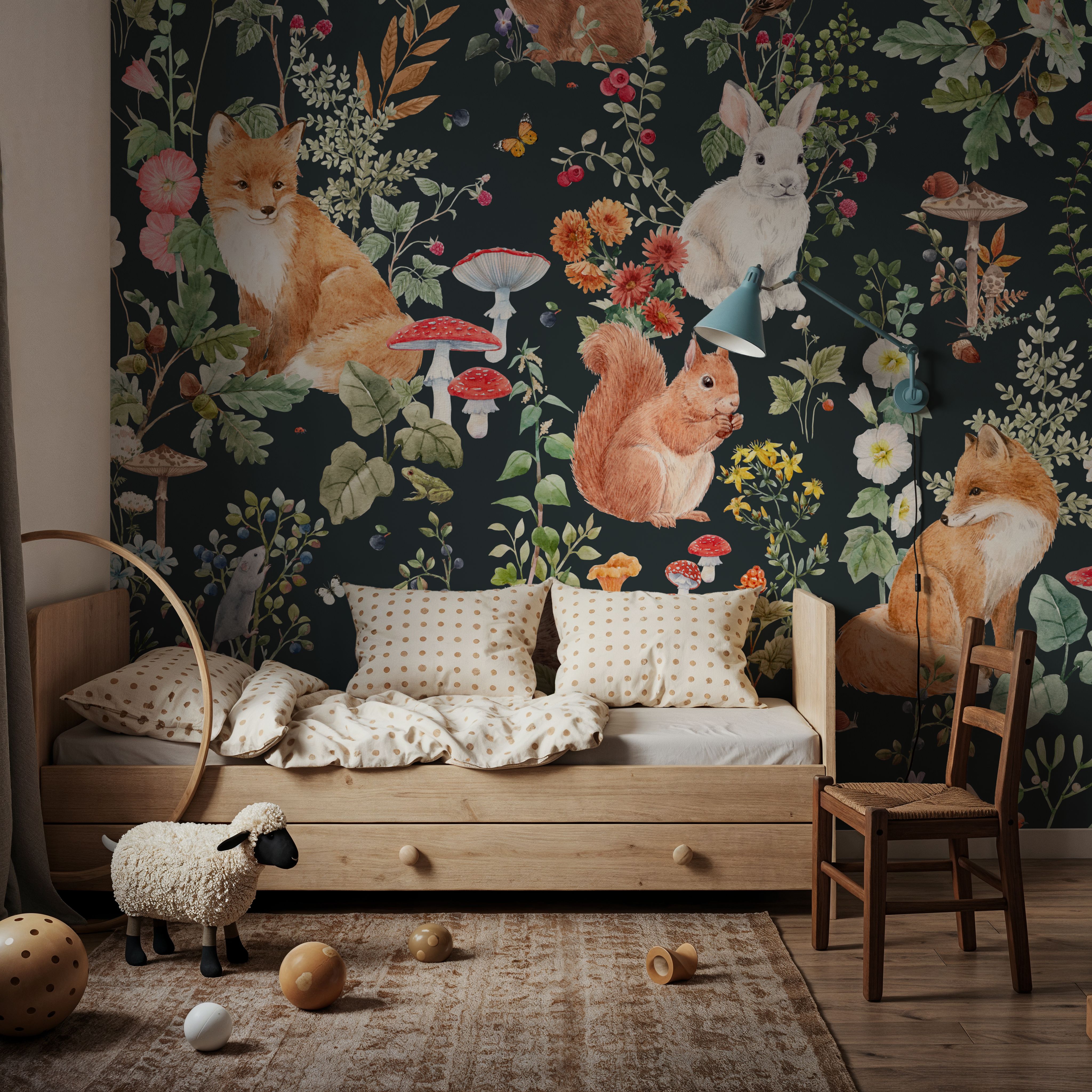 Baby Animals Nordic Fauna, Dark Blue