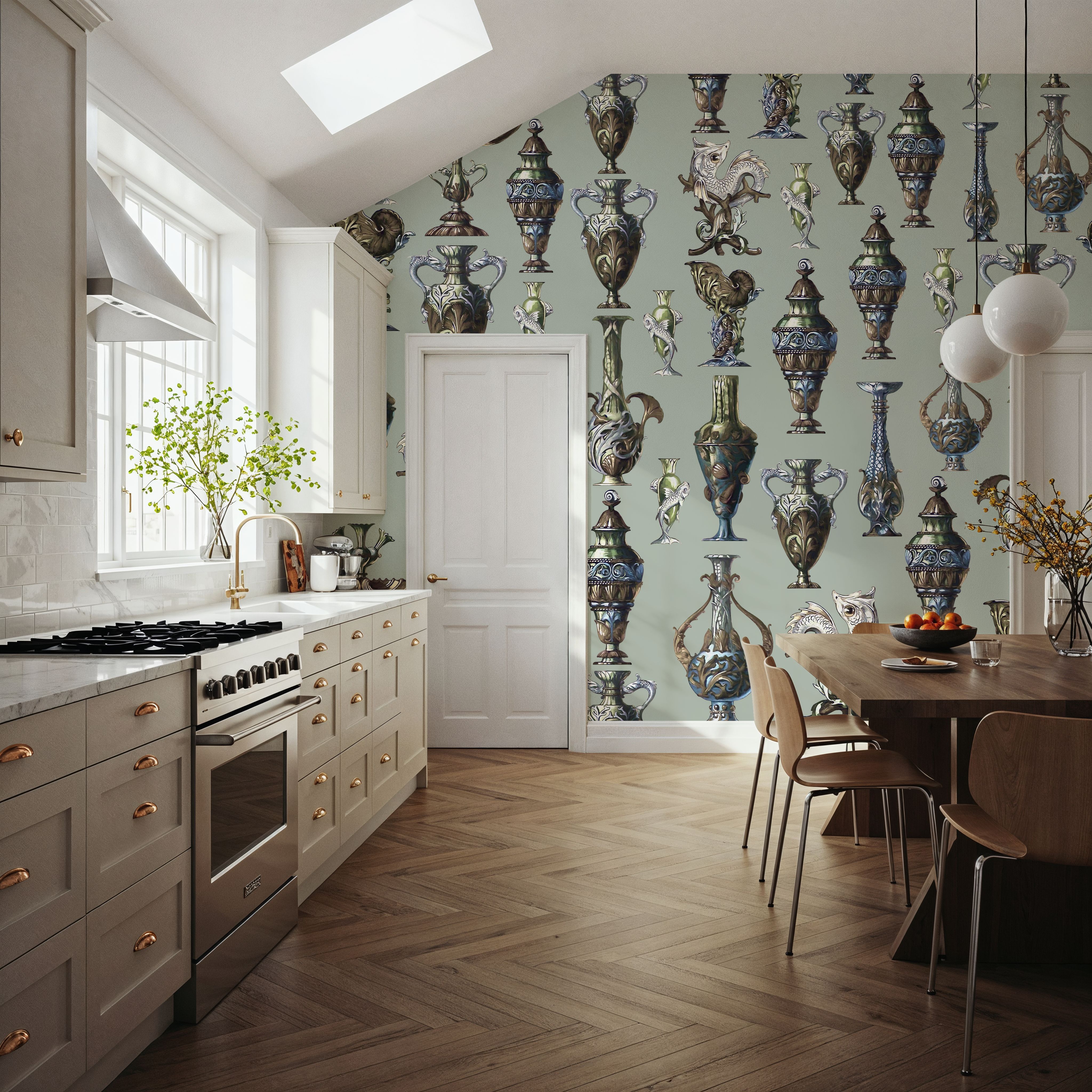 Art Deco Wall Teal