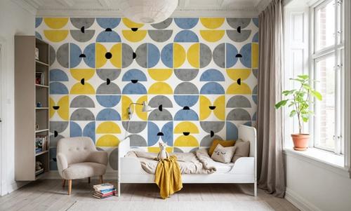 Homley Retro Shapes, Blue