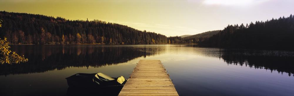 Autumn Harbor Reflection