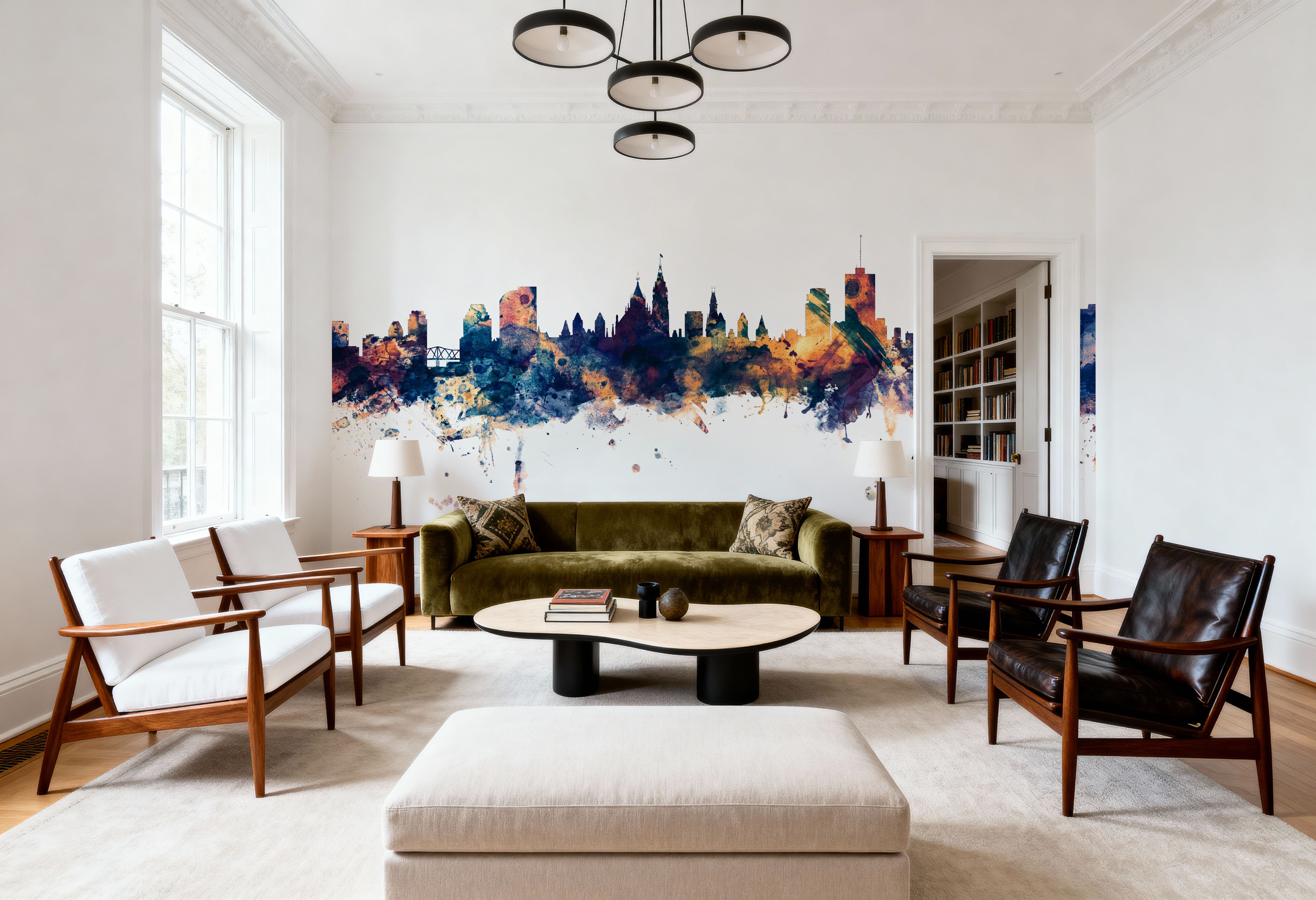 Ottowa Canada Skyline Blue & Bronze